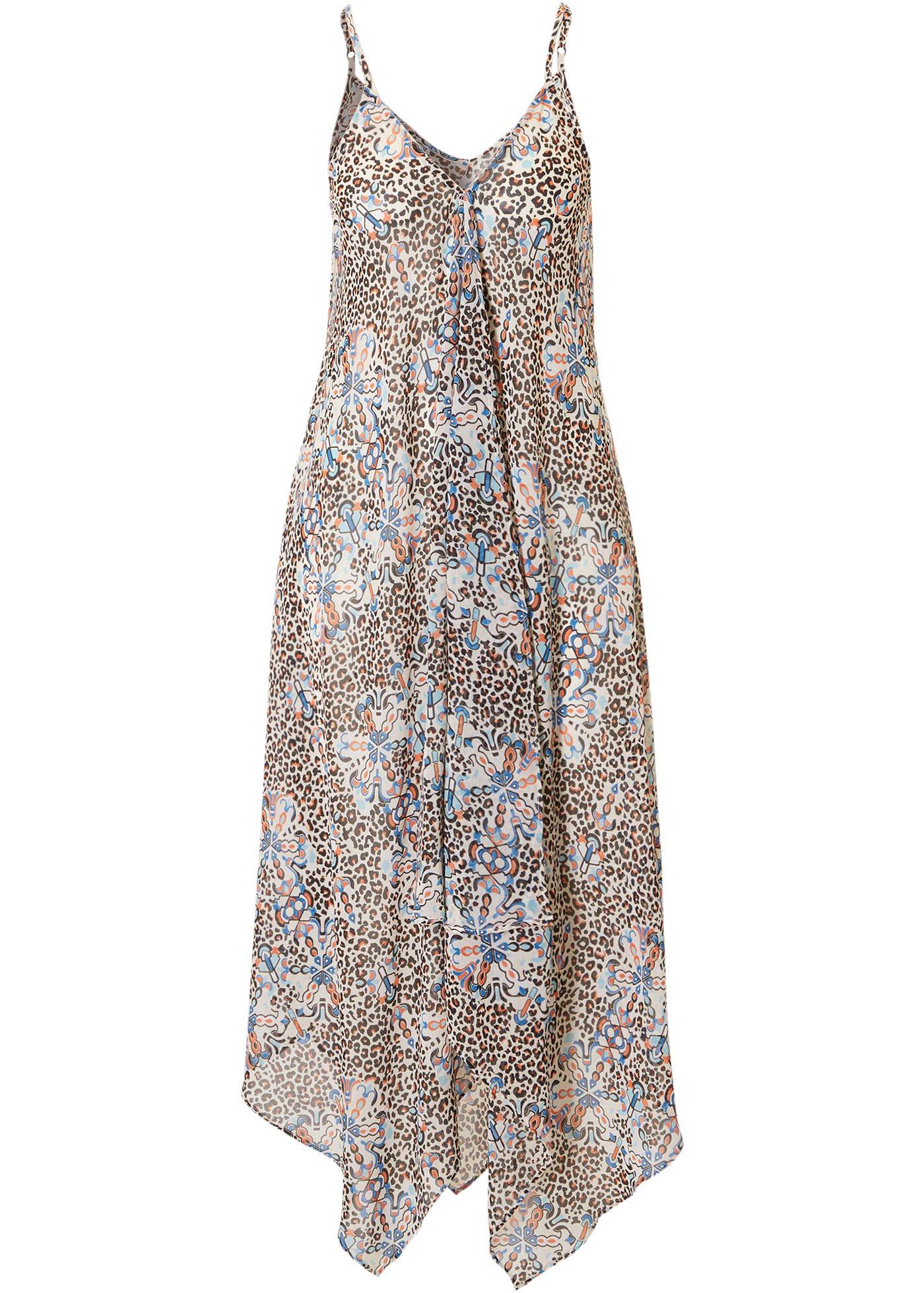 Robe de plage longue en polyester recyclé