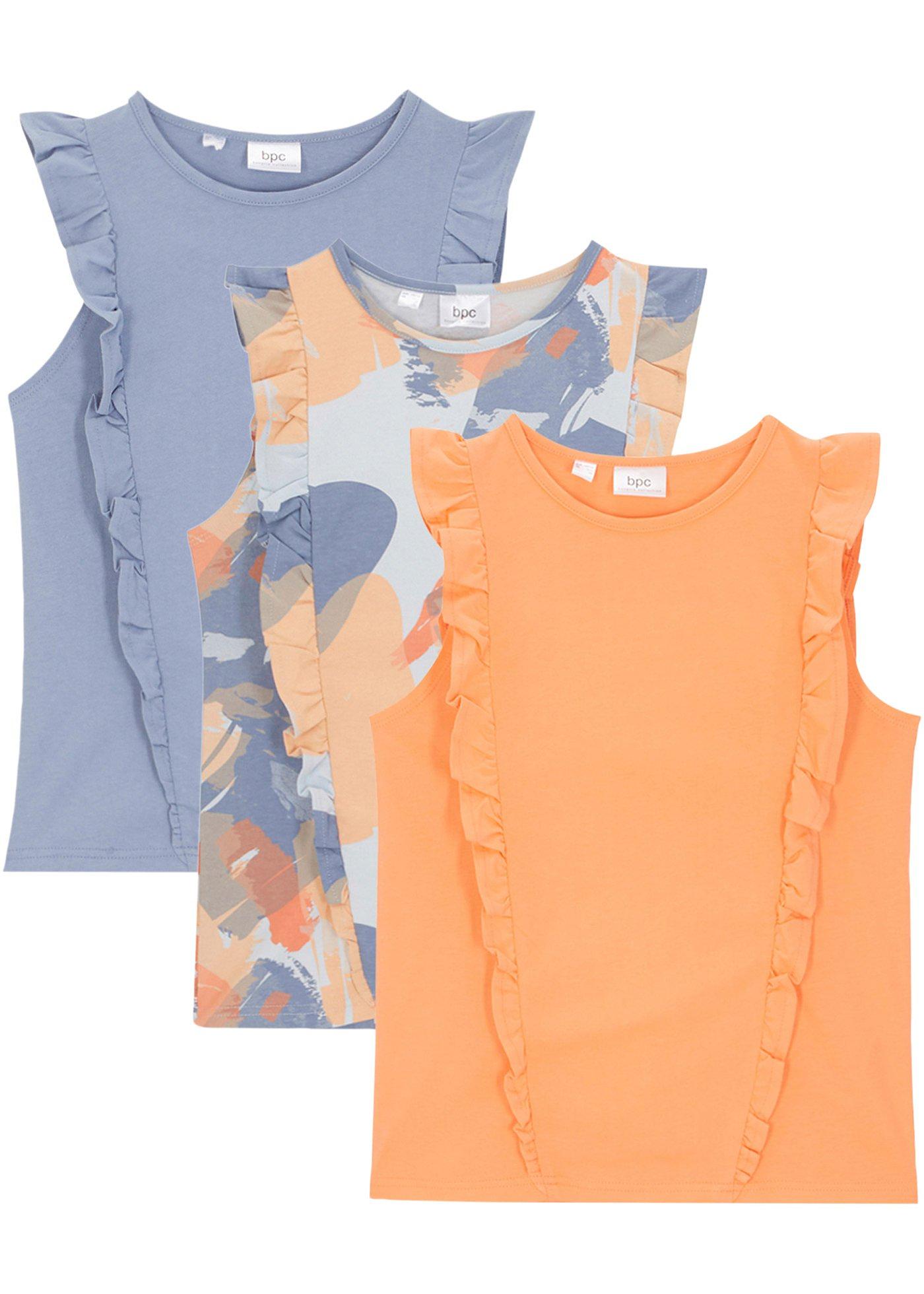 Lot de 3 tops fille à volants