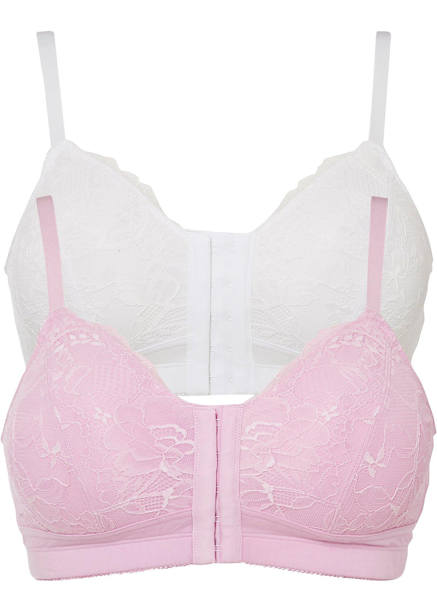 Image de Lot de 2 soutiens-gorge fermeture devant sans armatures avec coton