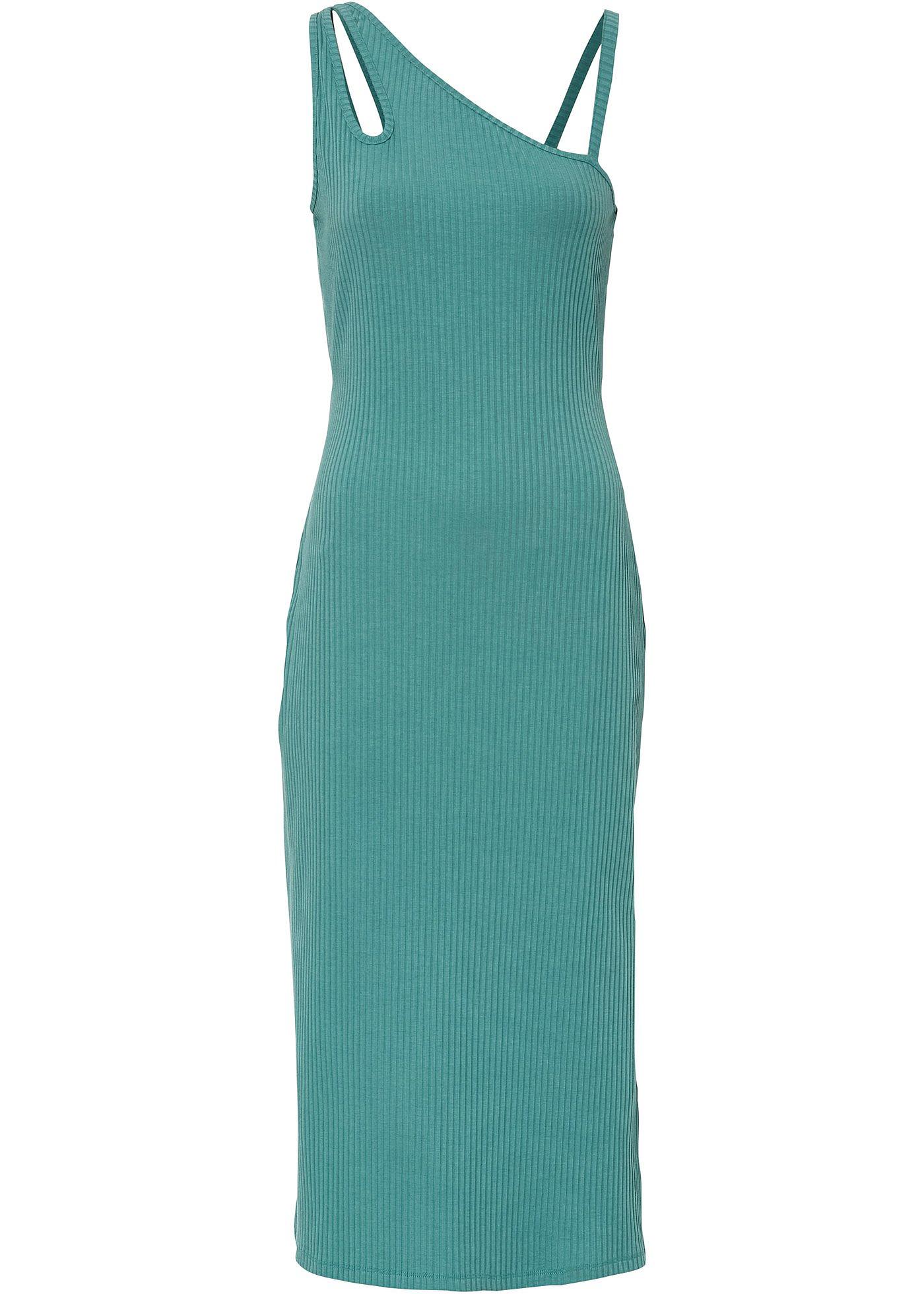 Robe côtelée avec découpe