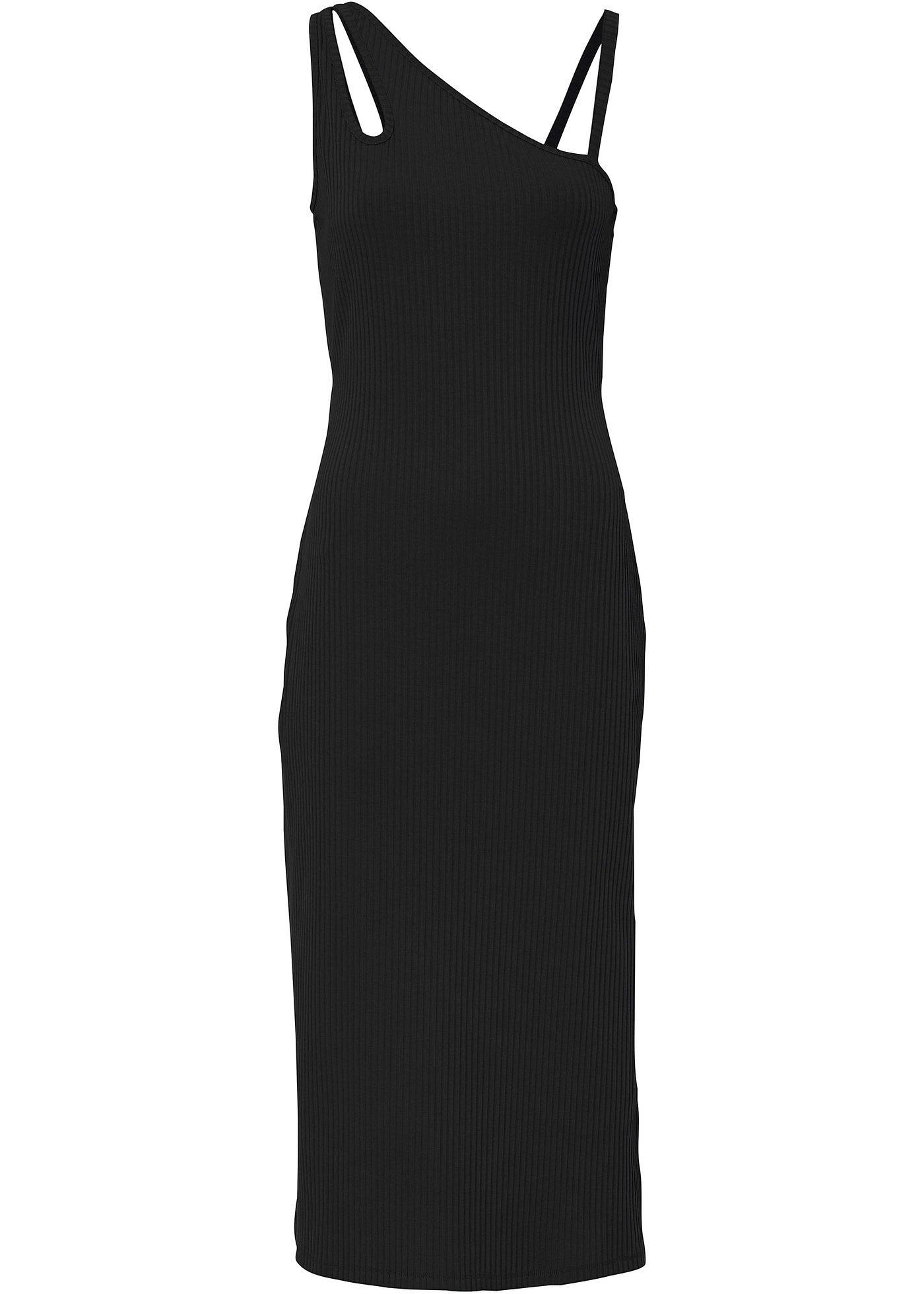 Robe côtelée avec découpe