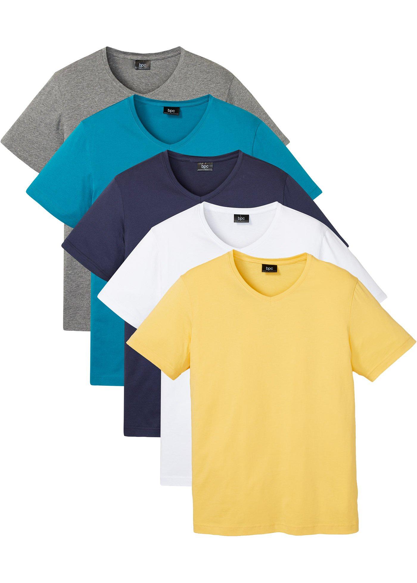 Lot de 5 T-shirts col V