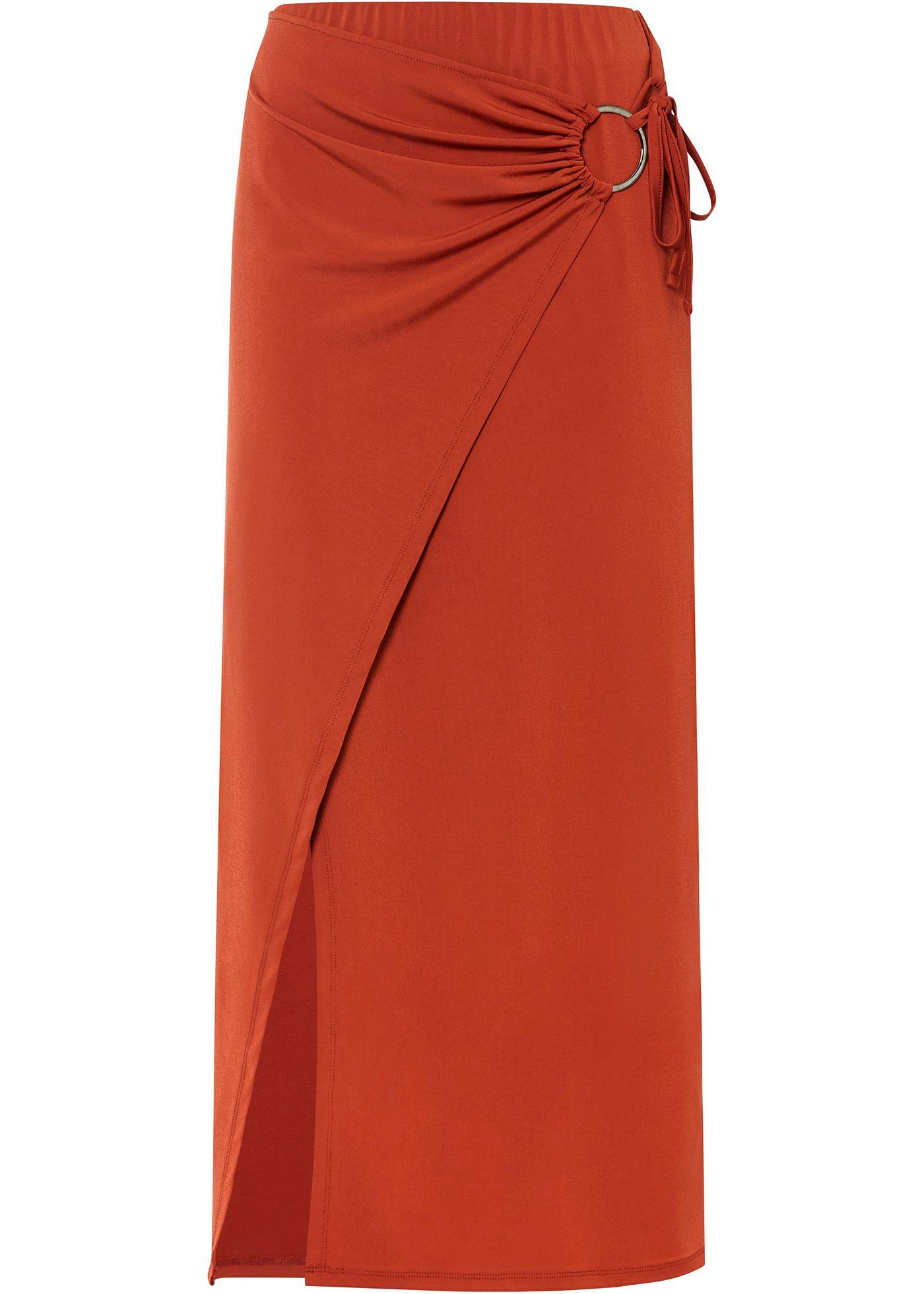 Jupe fluide style portefeuille