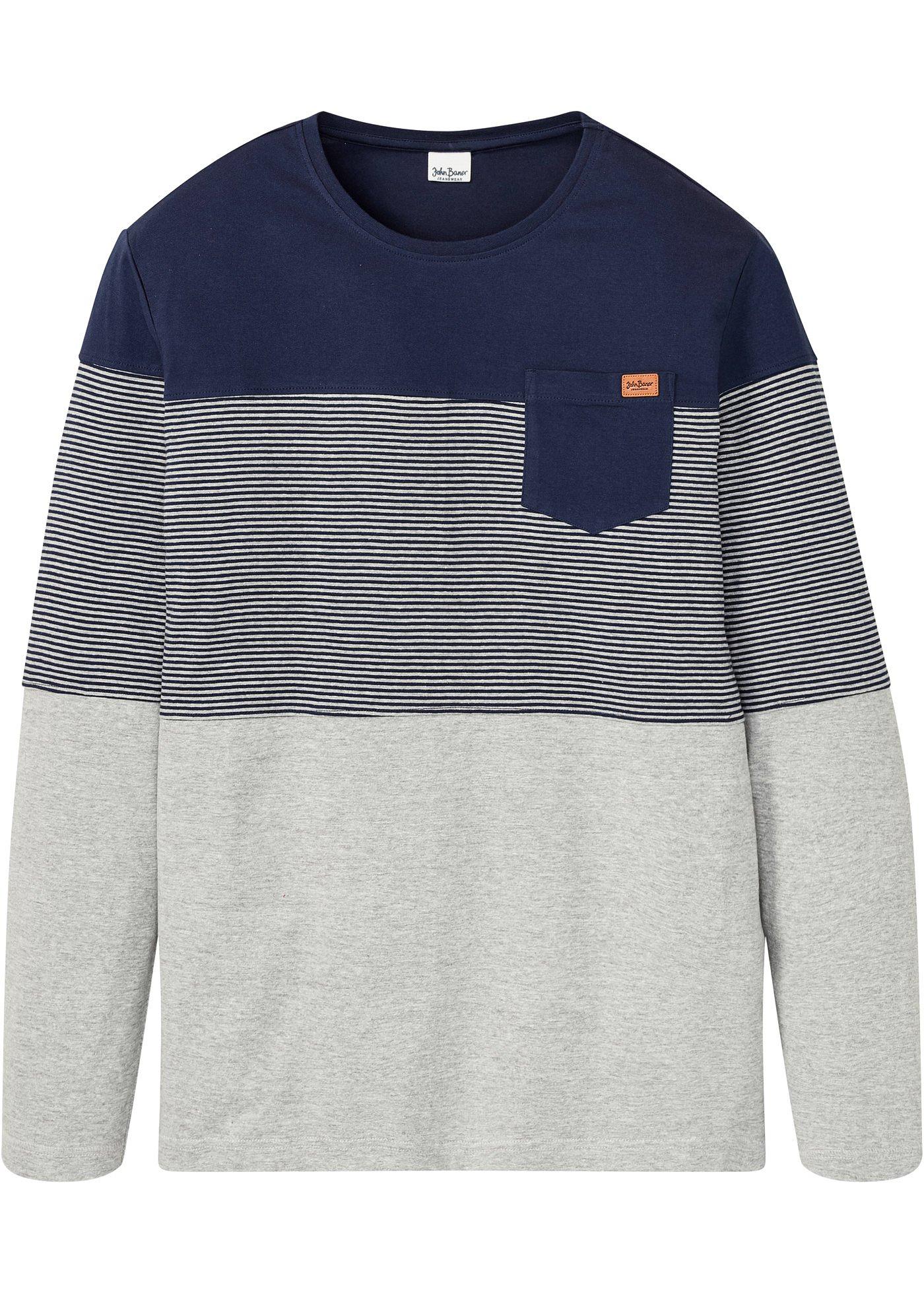 T-shirt manches longues avec color block