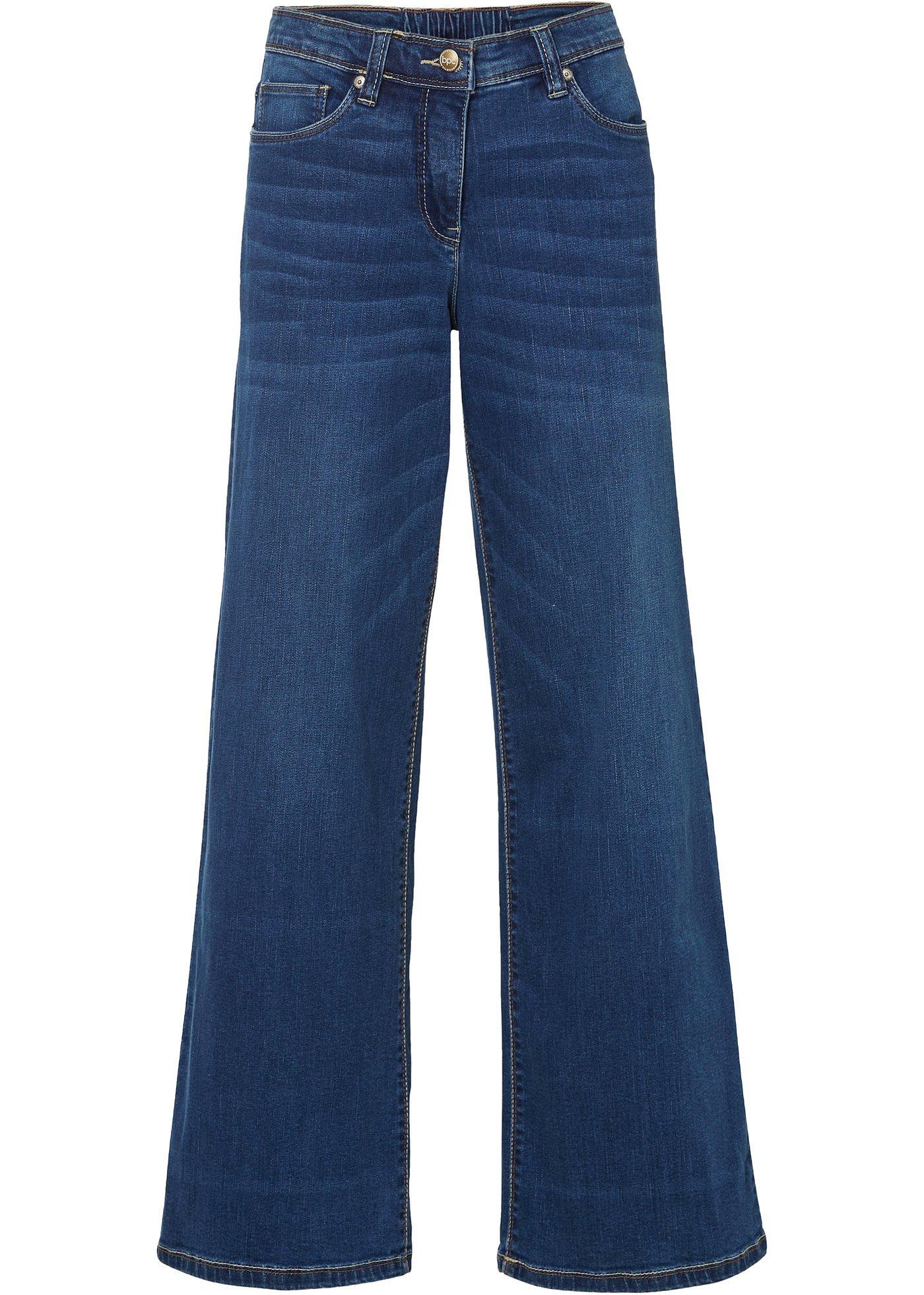 Image de Jean extensible avec taille confortable, jambes extra larges