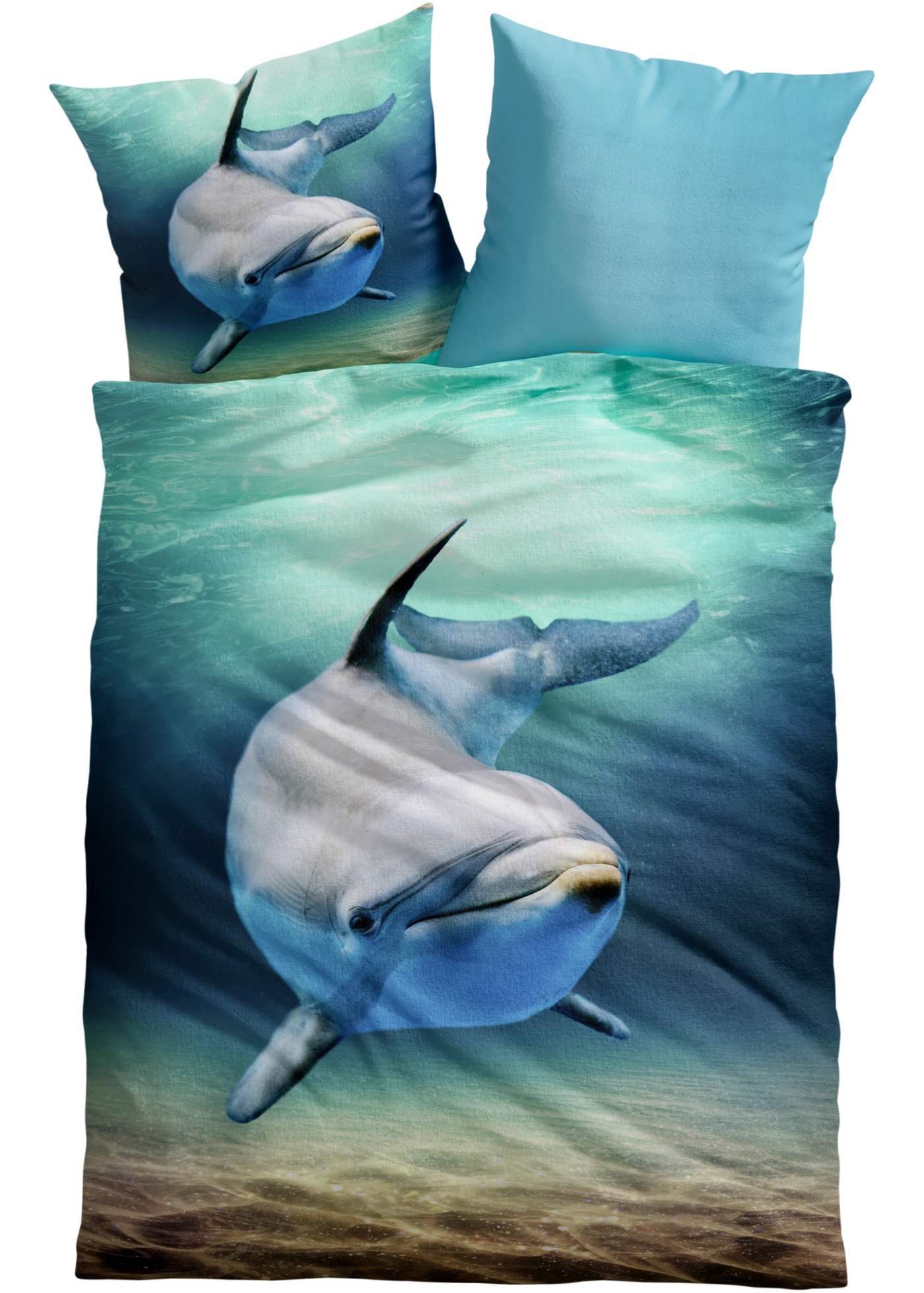 Parure de lit réversible avec dauphin