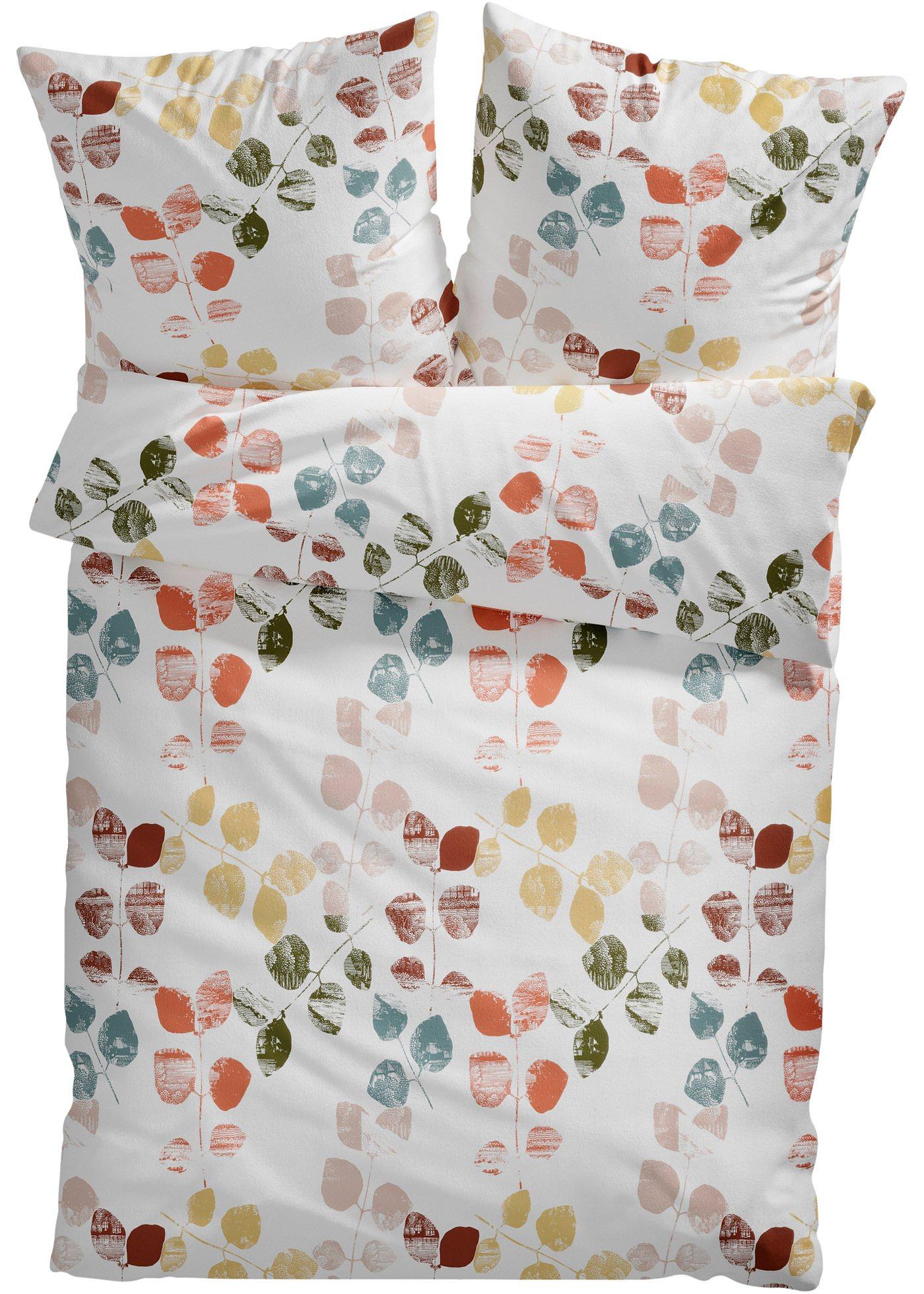 Parure de lit avec feuilles