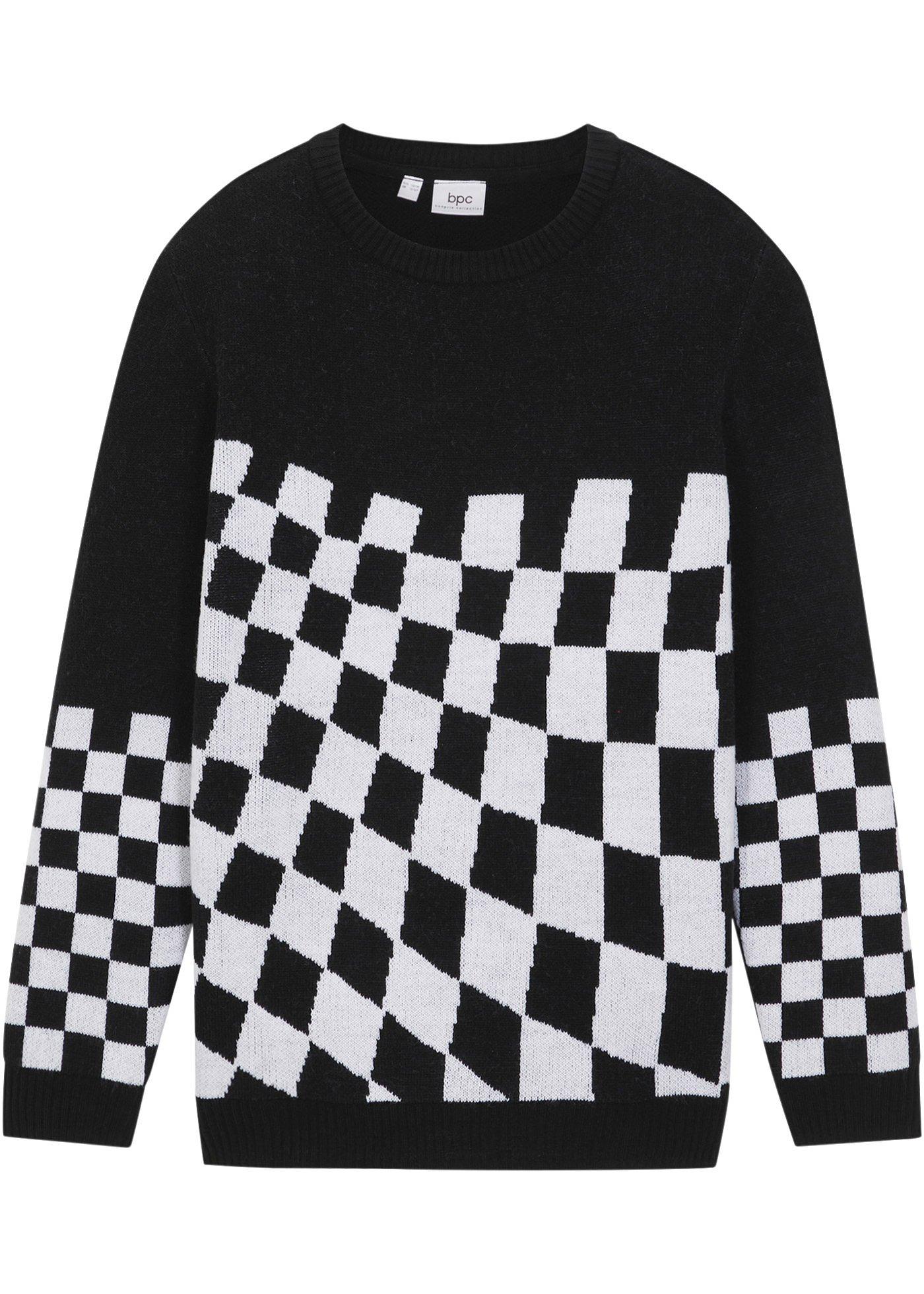 Pull en maille garçon avec motif jacquard