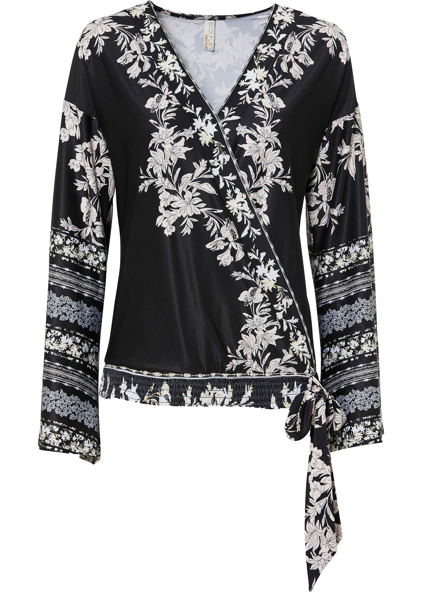 Blouse portefeuille en jersey