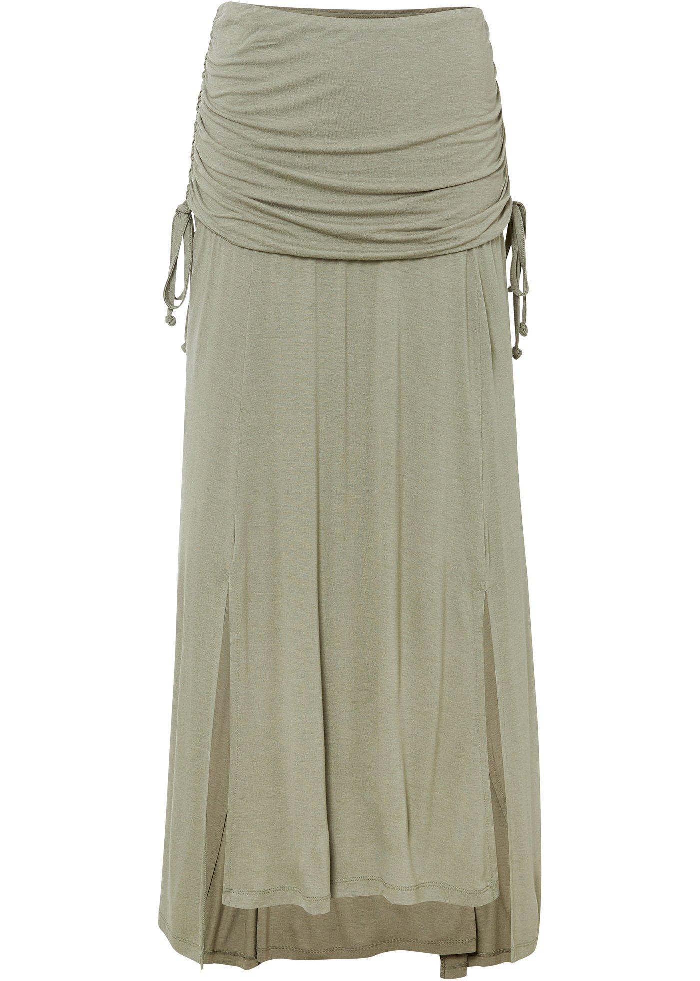 Jupe avec fentes en viscose