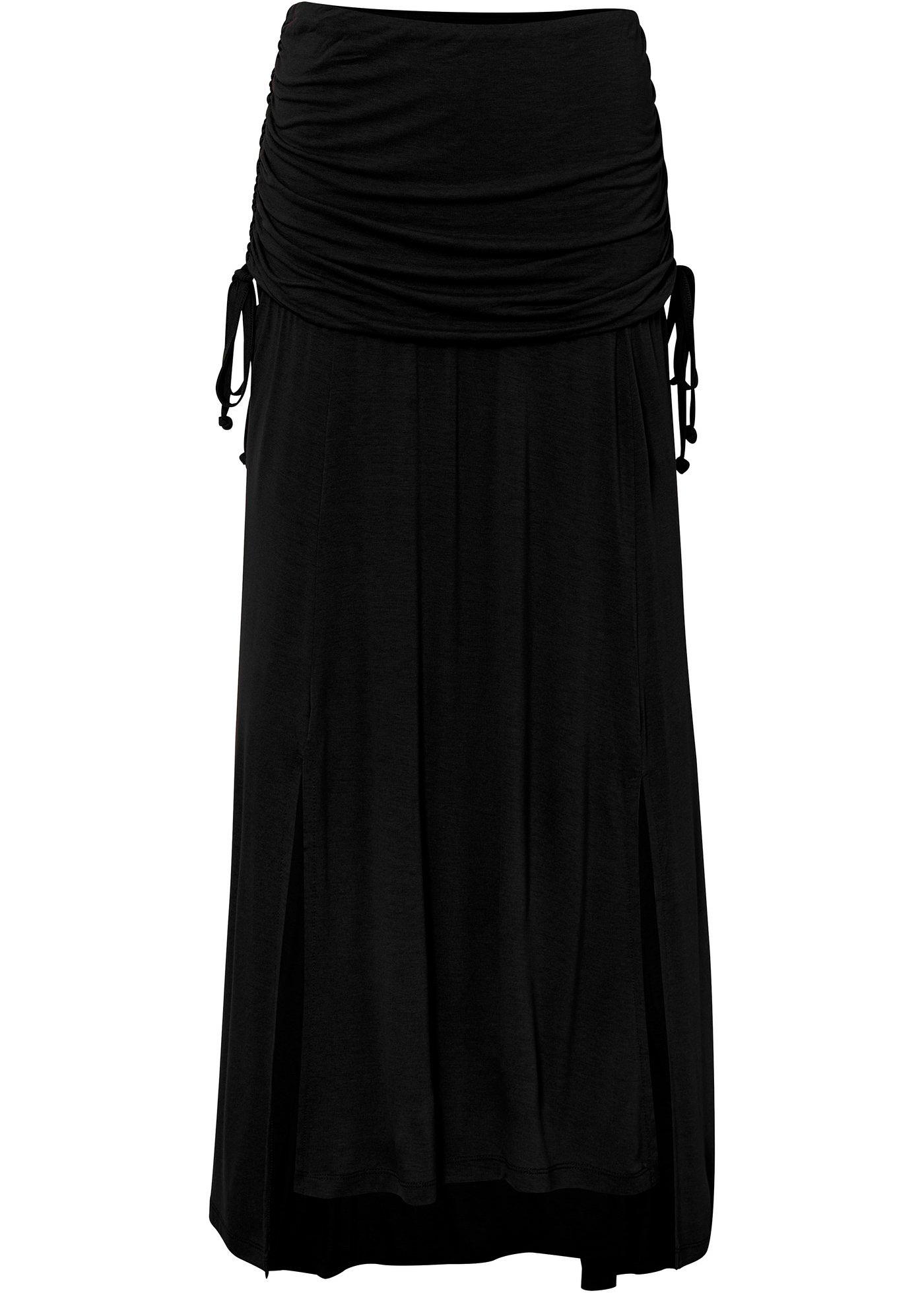 Jupe avec fentes en viscose