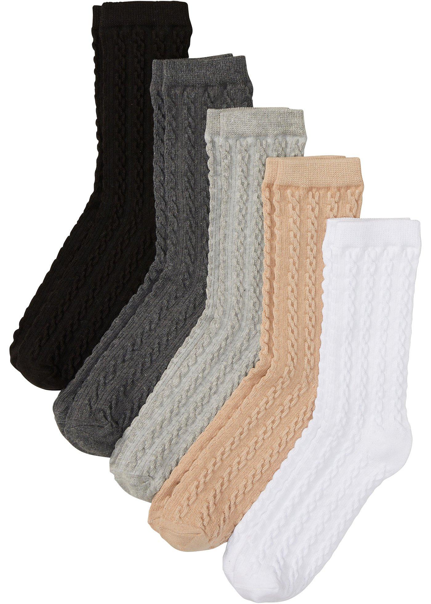 Lot de 5 paires de chaussettes avec motif torsadé