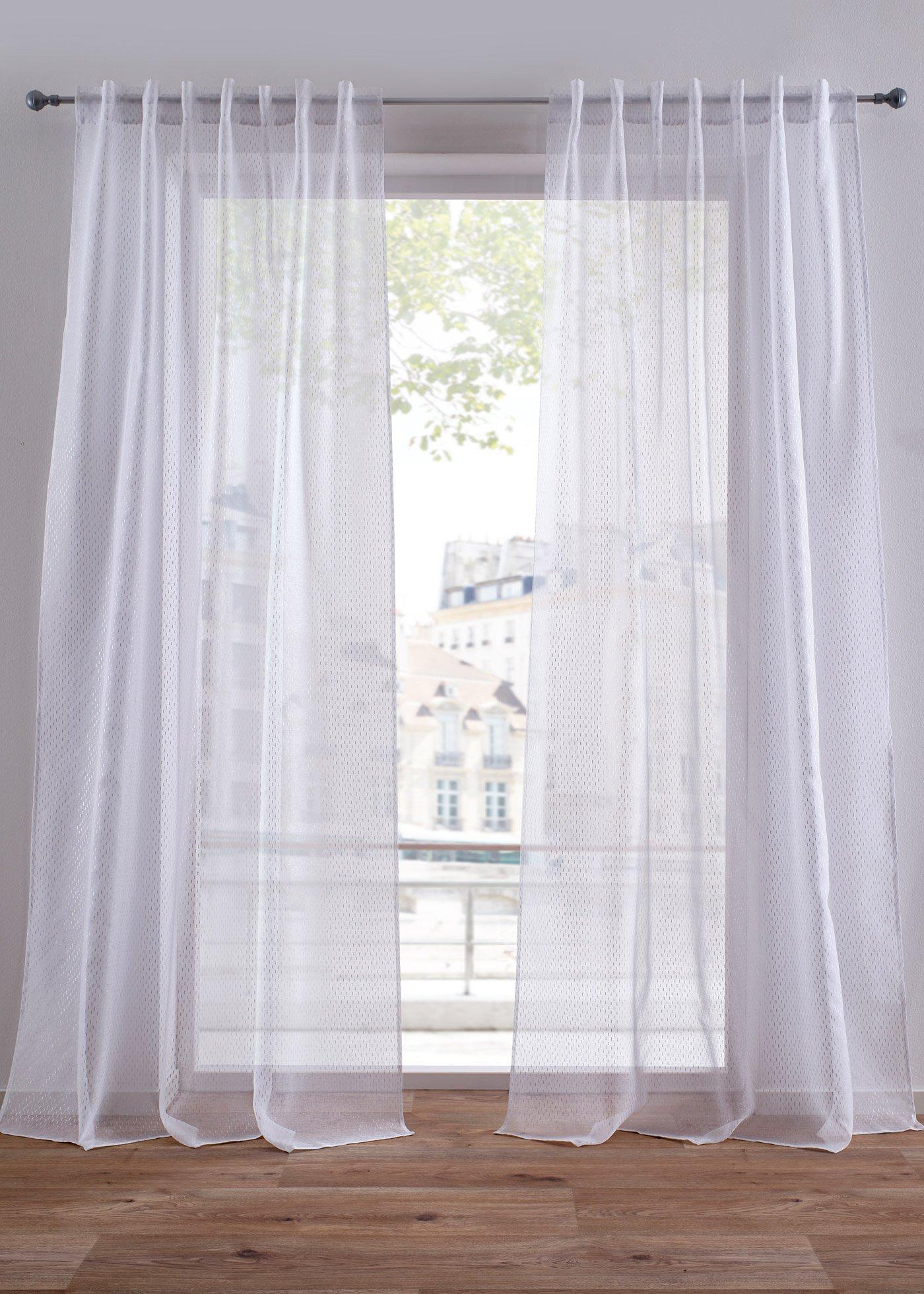 Voilage à imprimé brillant (1 pce.)