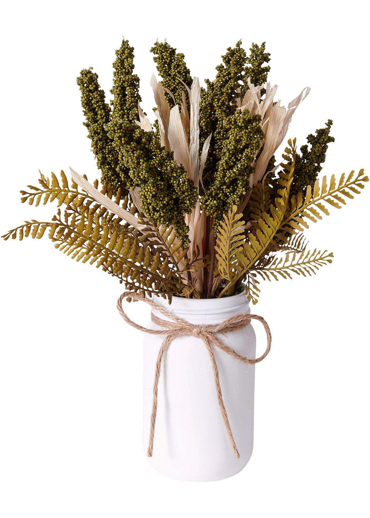 Herbes artificielles dans un vase