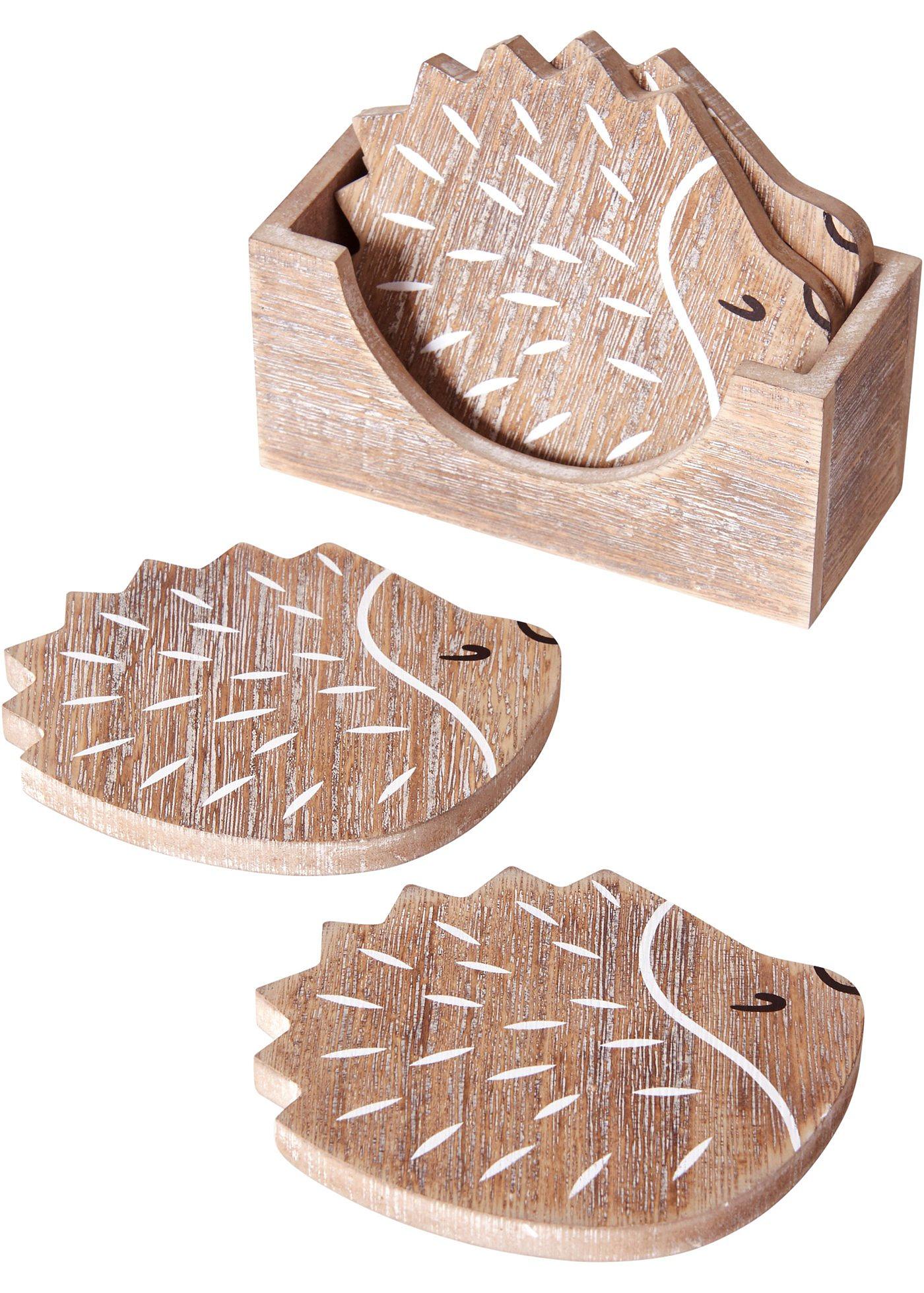 Lot de 4 sous-verres en forme de hérisson