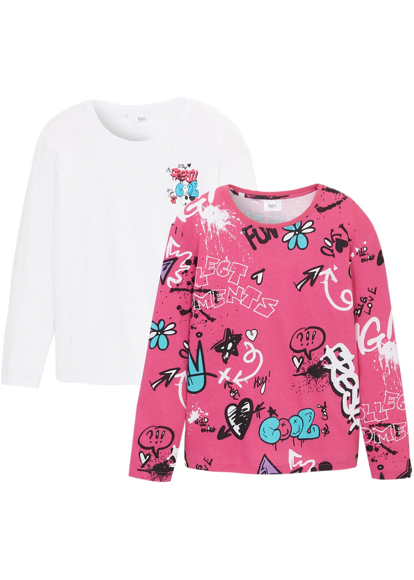 Lot de 2 T-shirts boxy fille