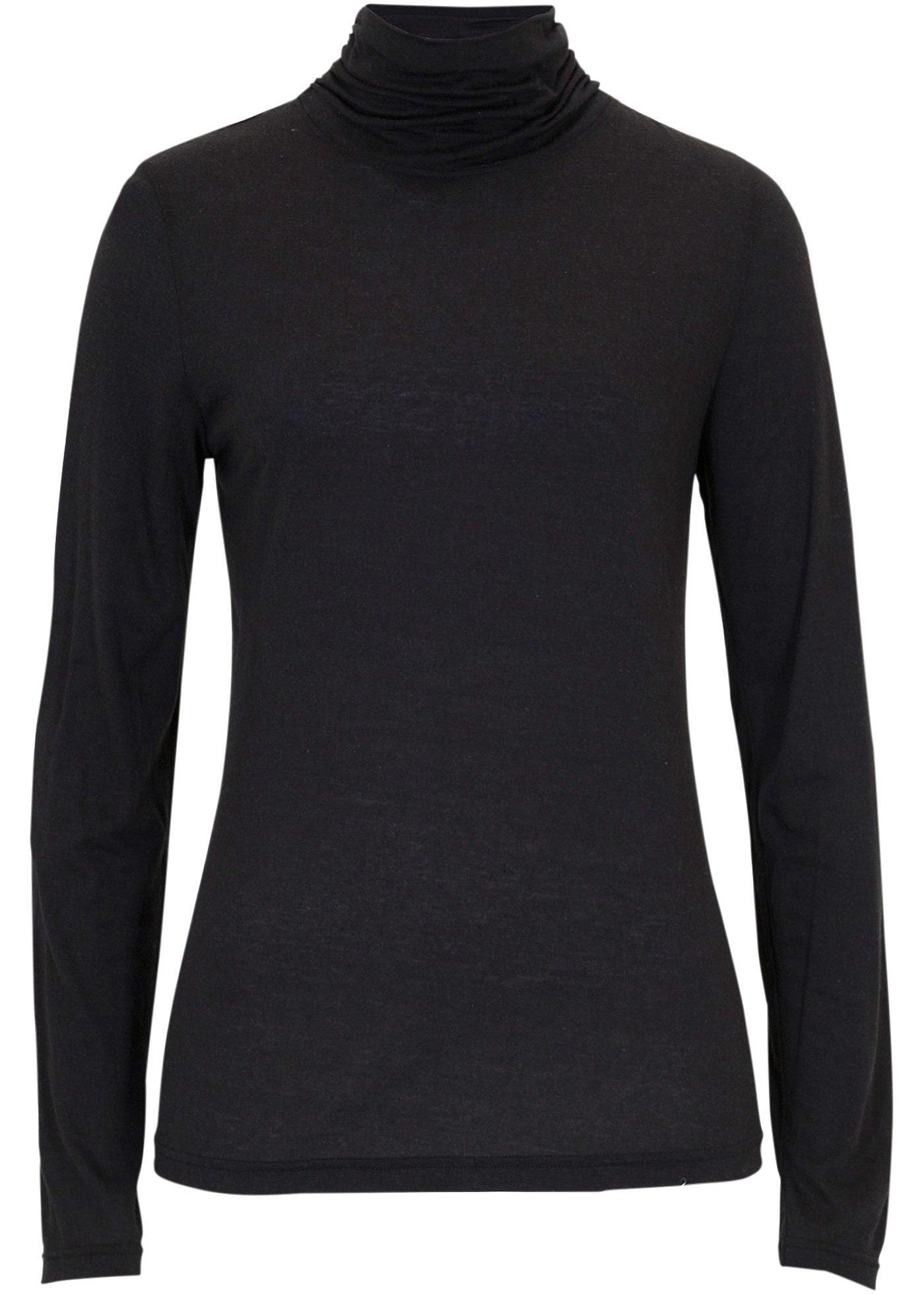 T-shirt col roulé avec teneur en laine