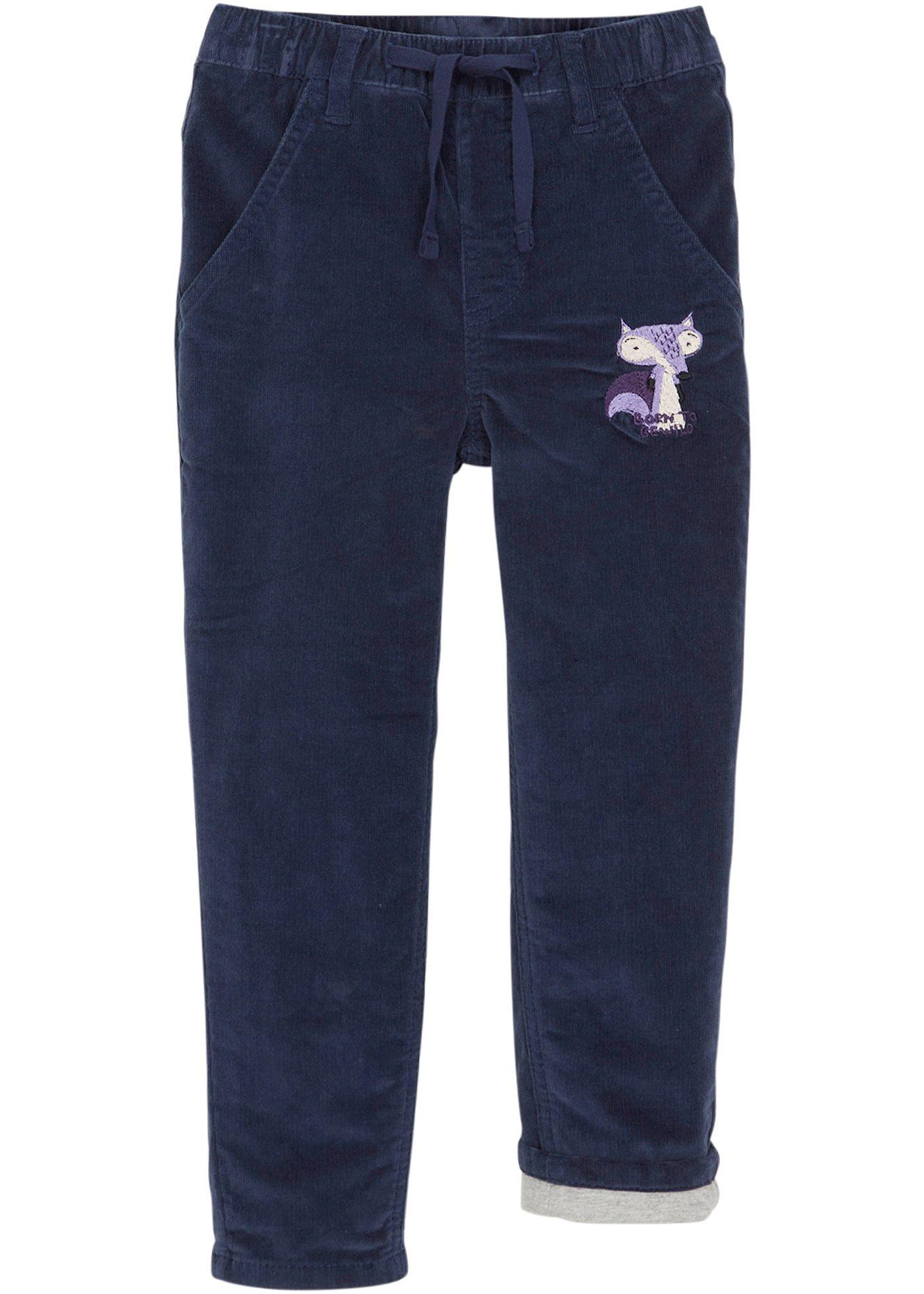 Pantalon thermo enfant en velours côtelé, Regular Fit