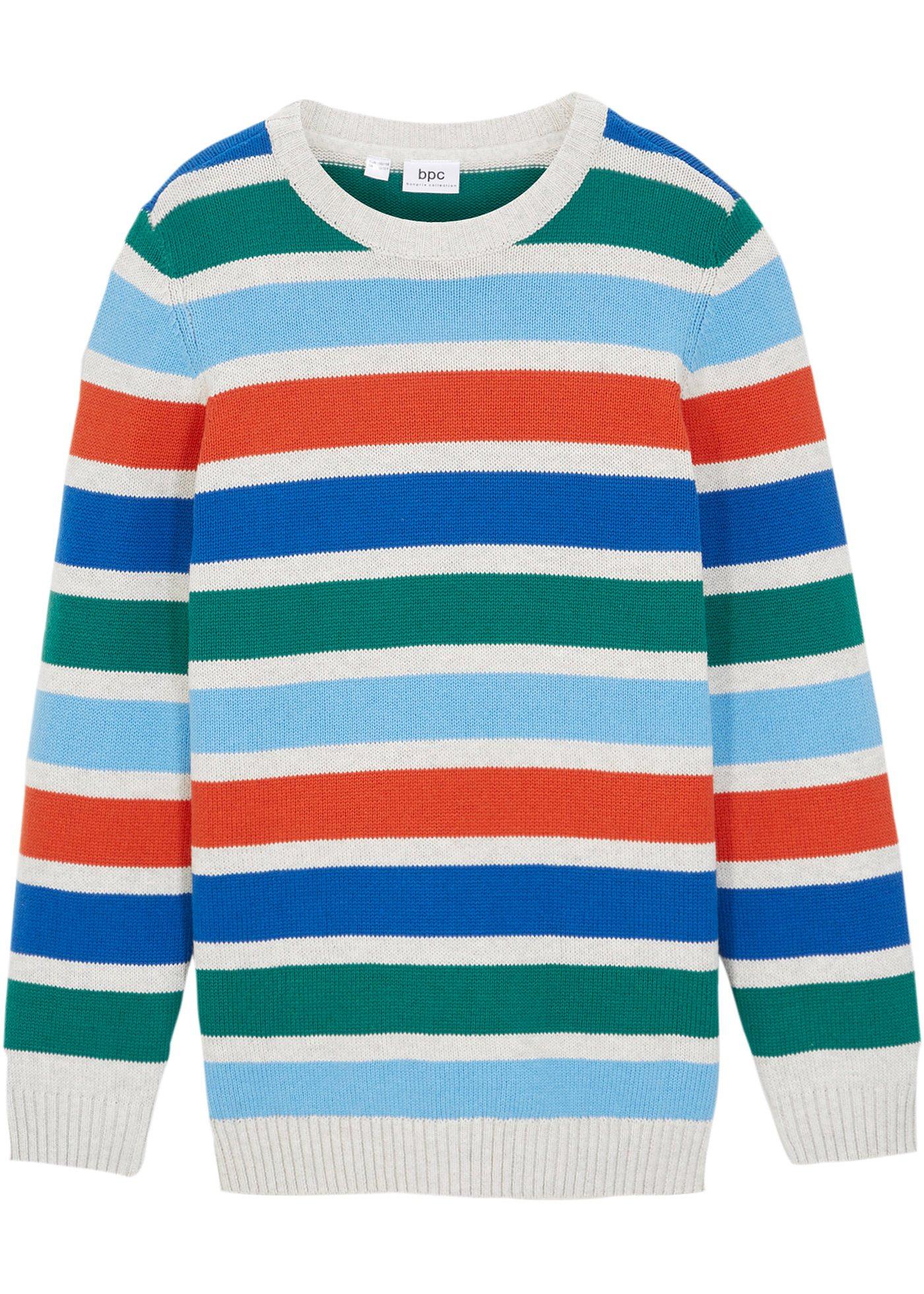 Pull en maille garçon avec rayures