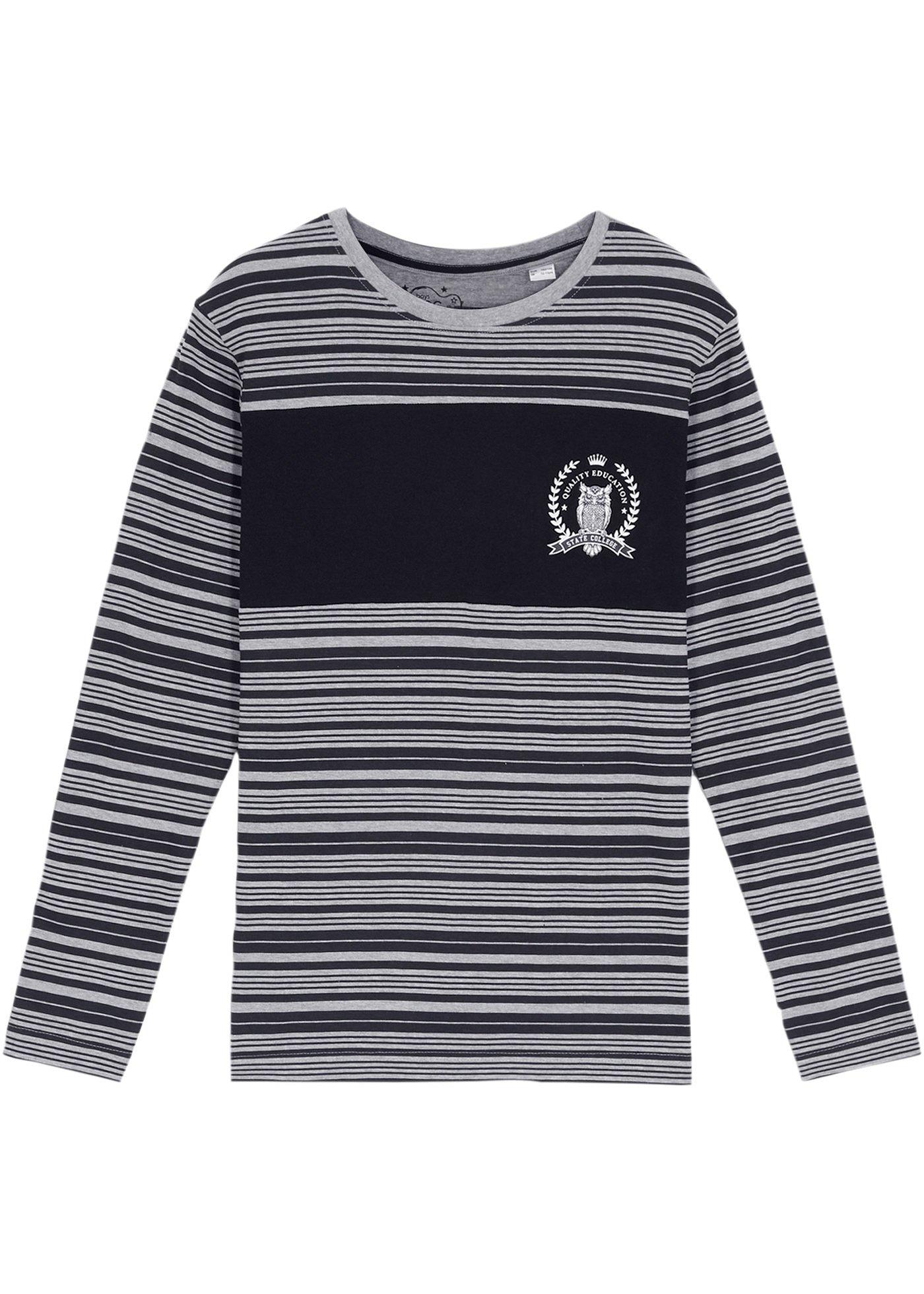 T-shirt manches longues garçon à rayures