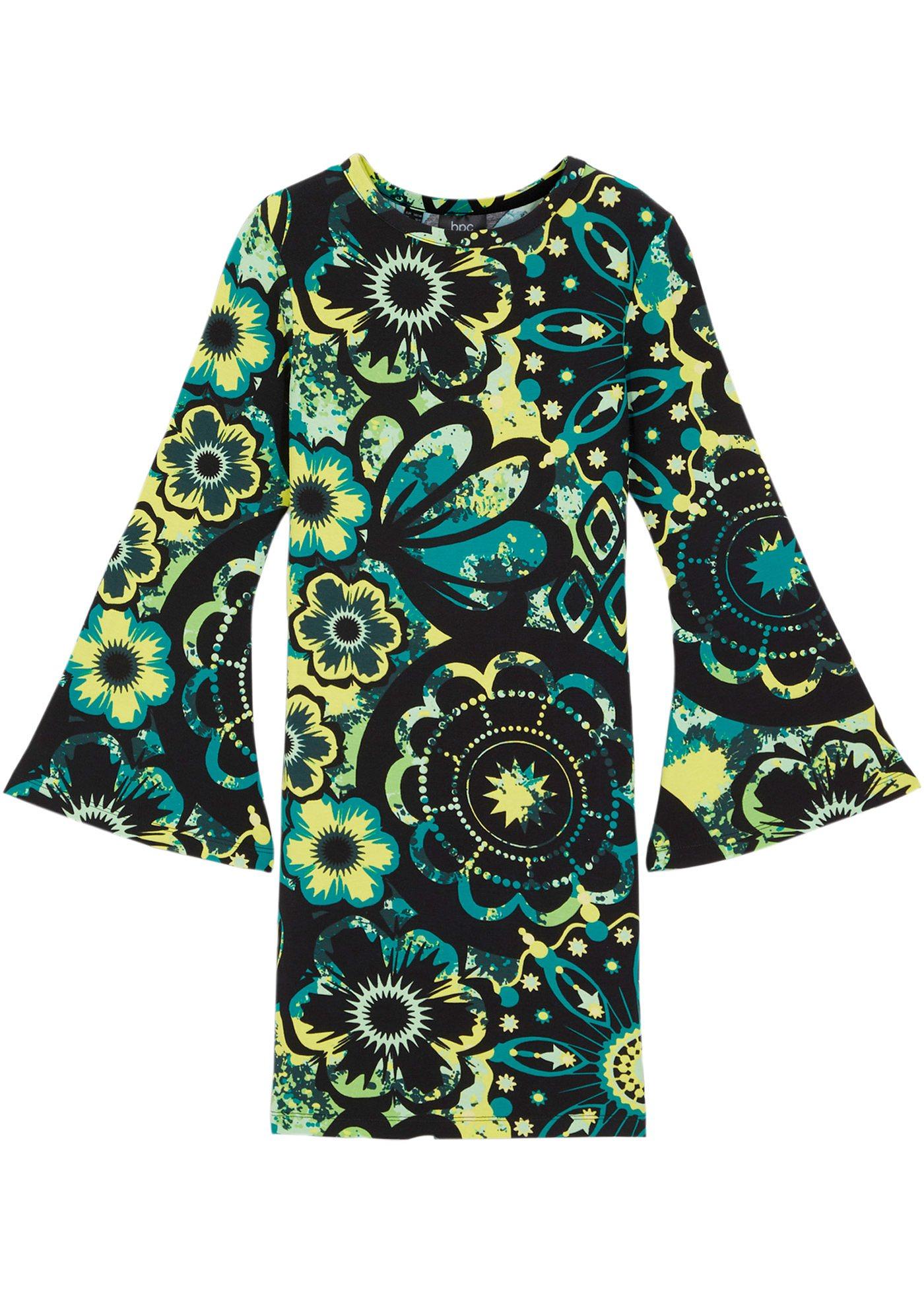 Robe en jersey fille avec manches trompette