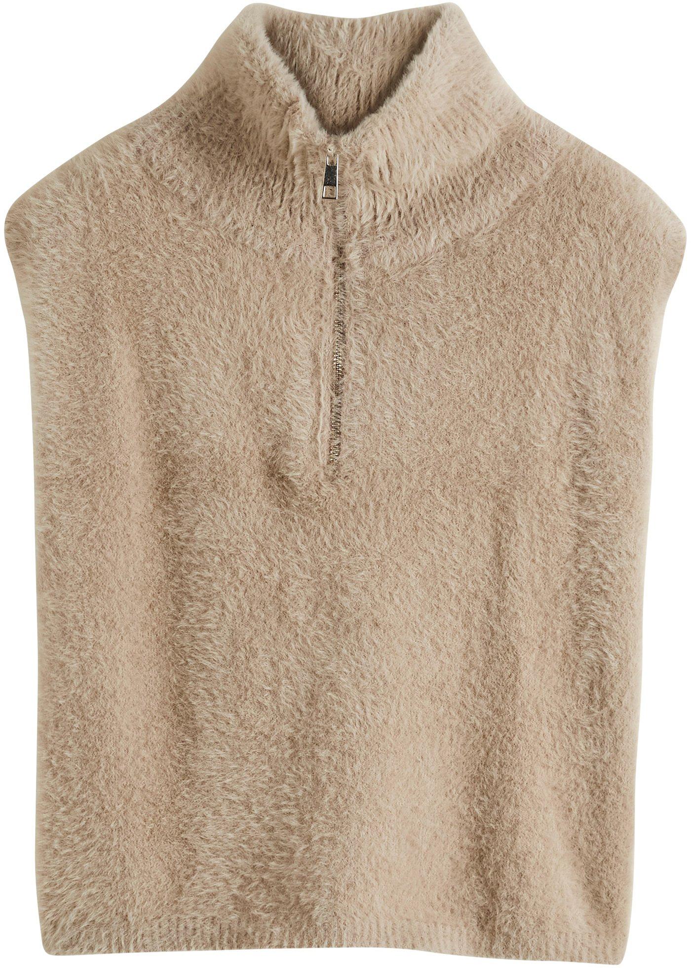 Pull à col sans manches