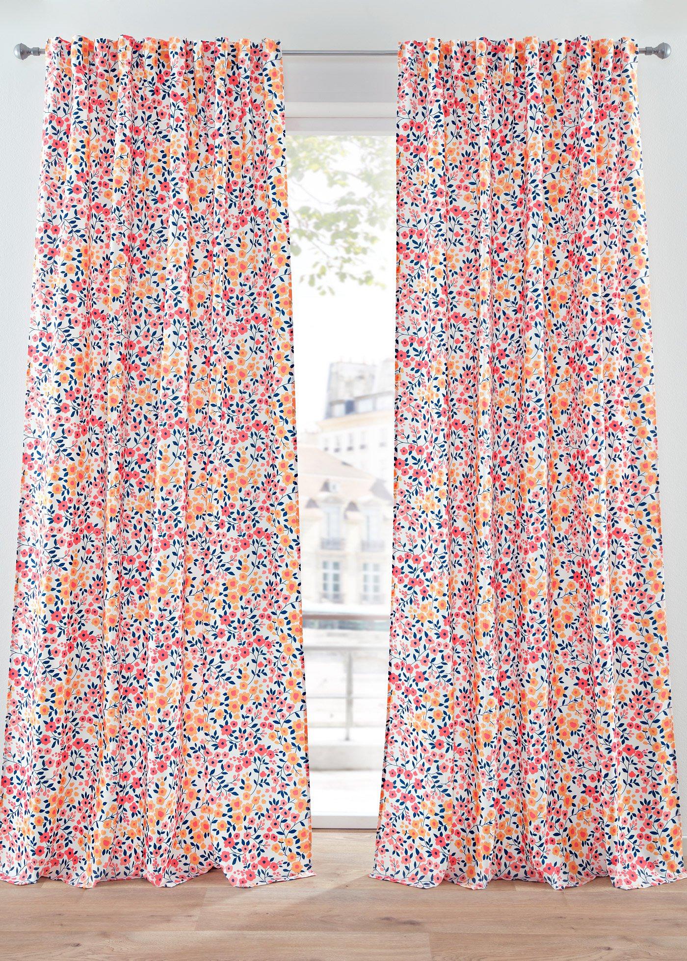 Panneau microfibre avec imprimé floral (1 pce.)