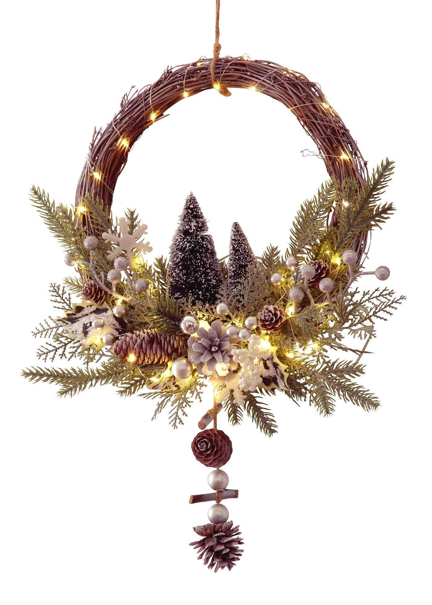 Objet déco LED couronne de porte