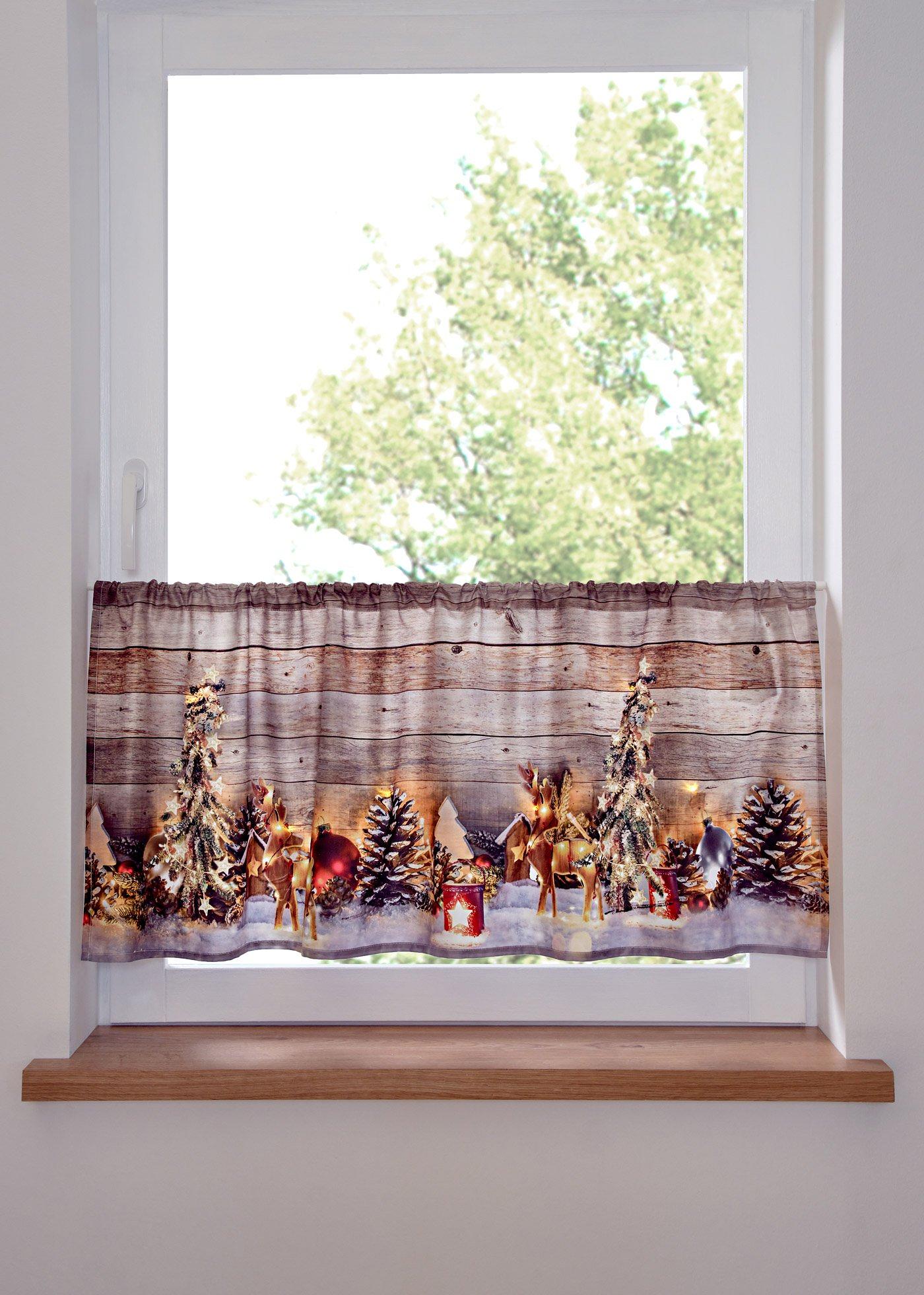 Brise-bise LED avec paysage hivernal