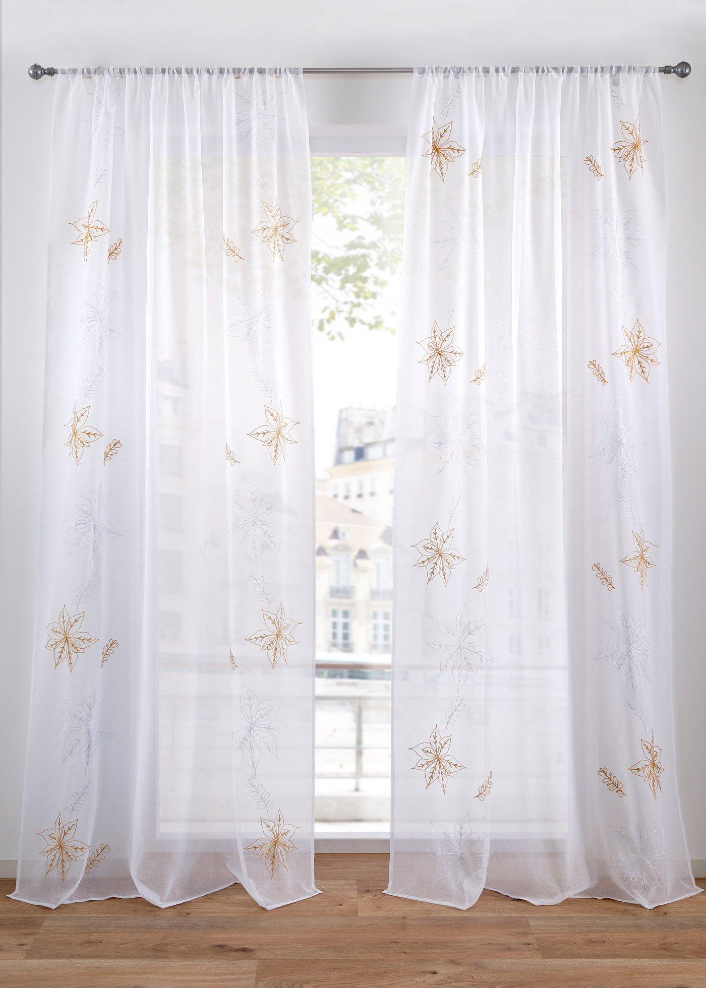 Voilage avec broderie (1 pce.)