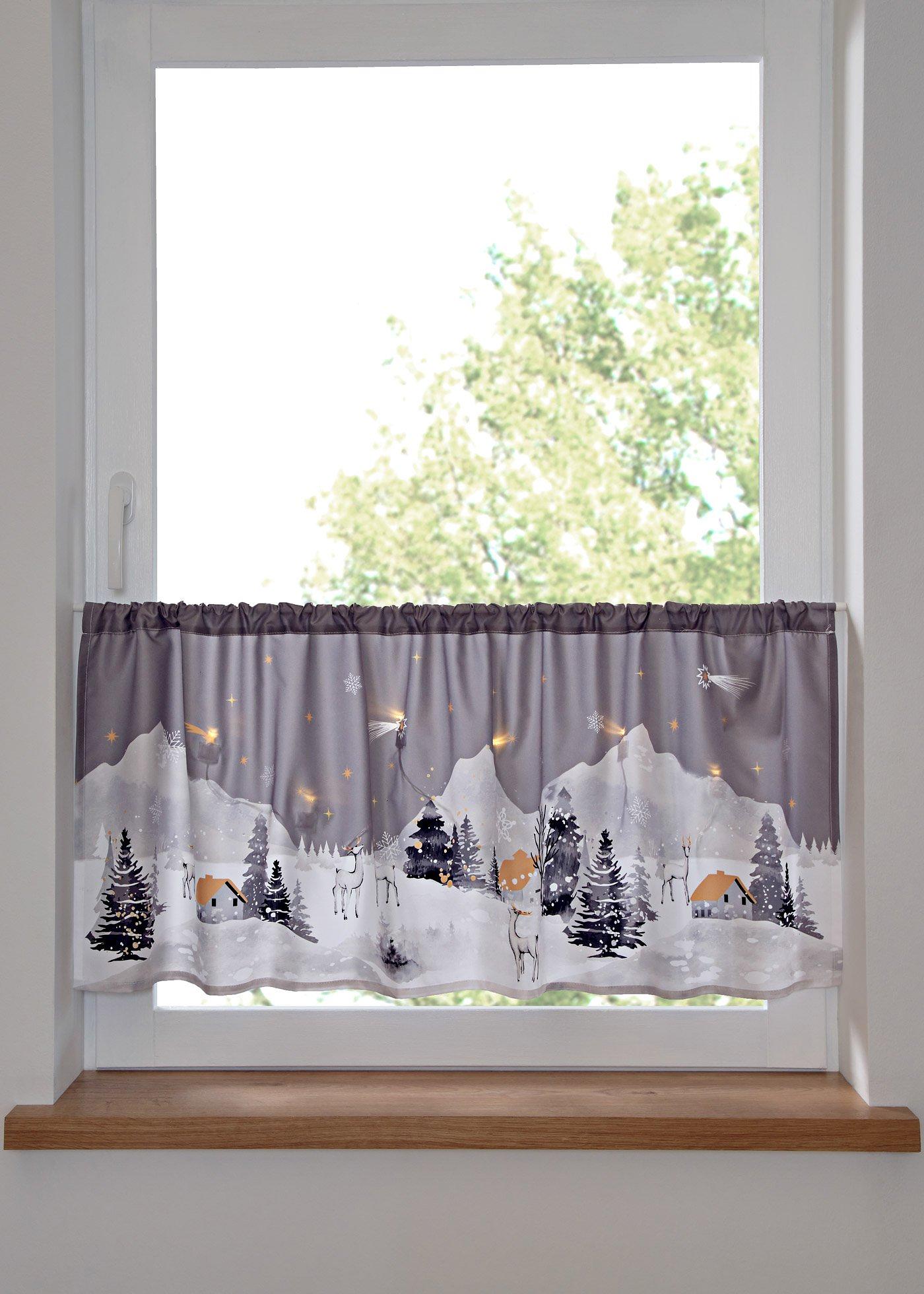 Brise-bise LED avec paysage hivernal