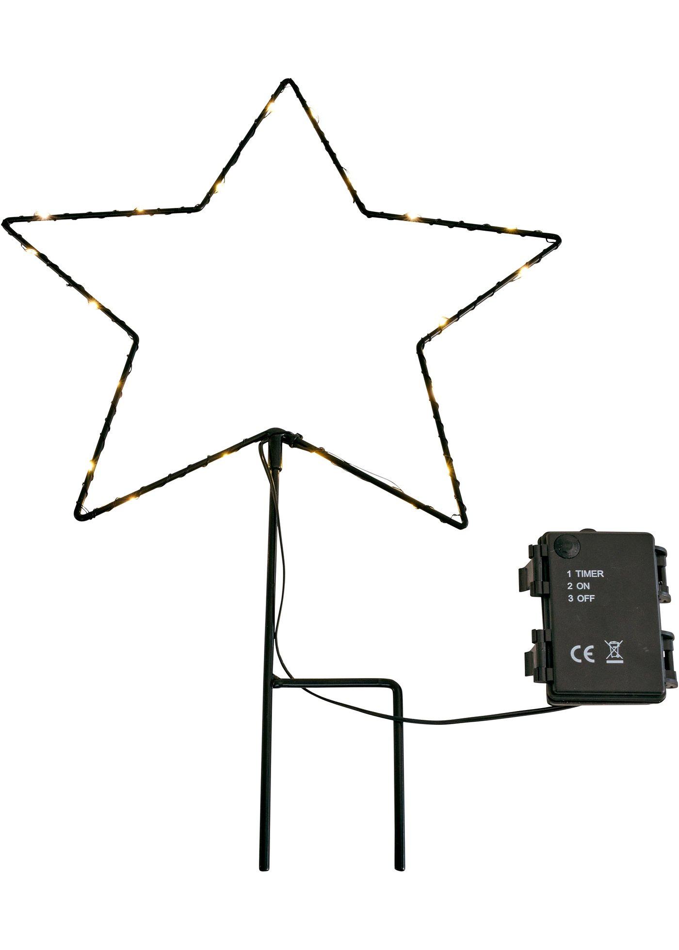 Déco de jardin LED en forme d'étoile