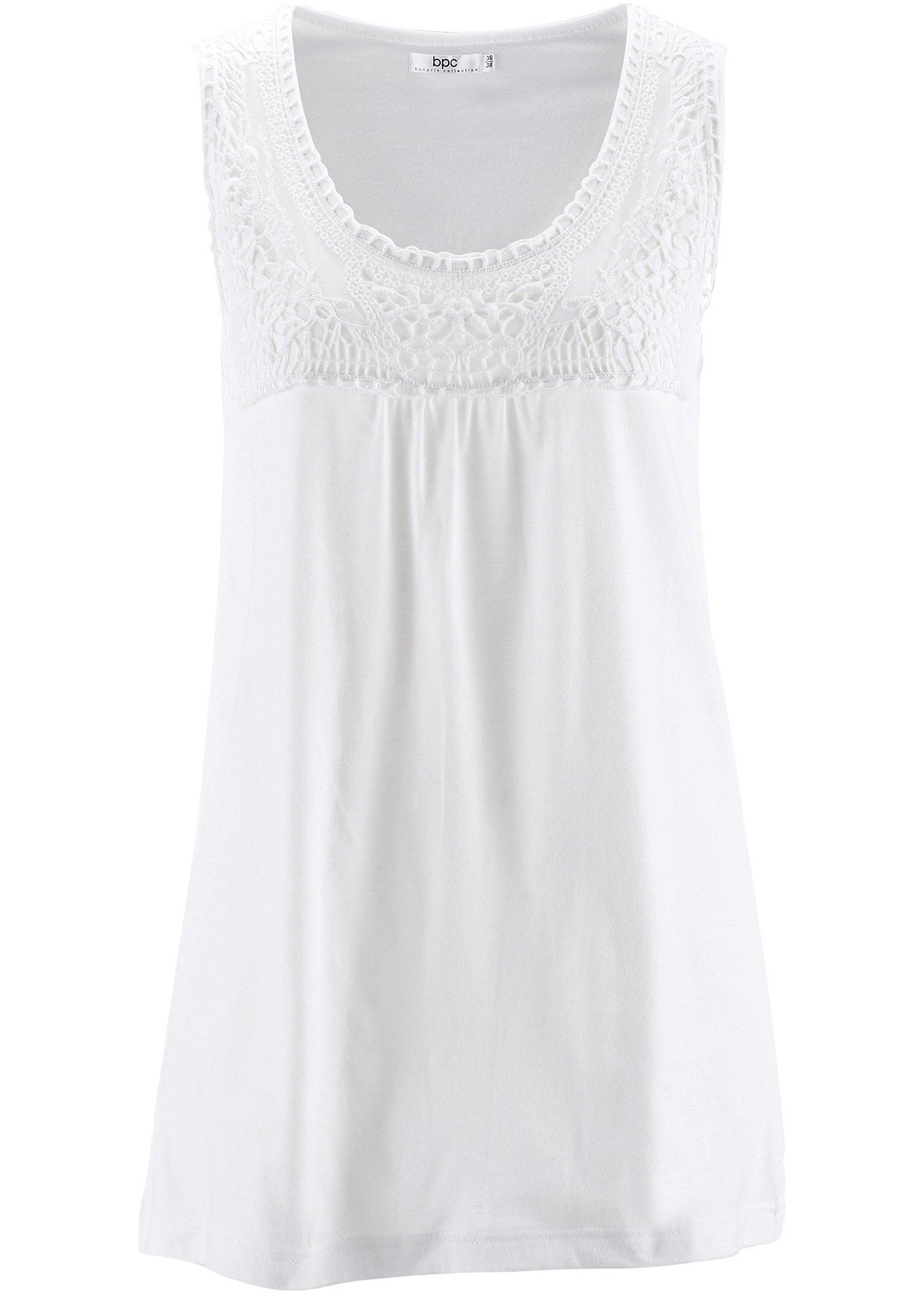 Top coton à dentelle