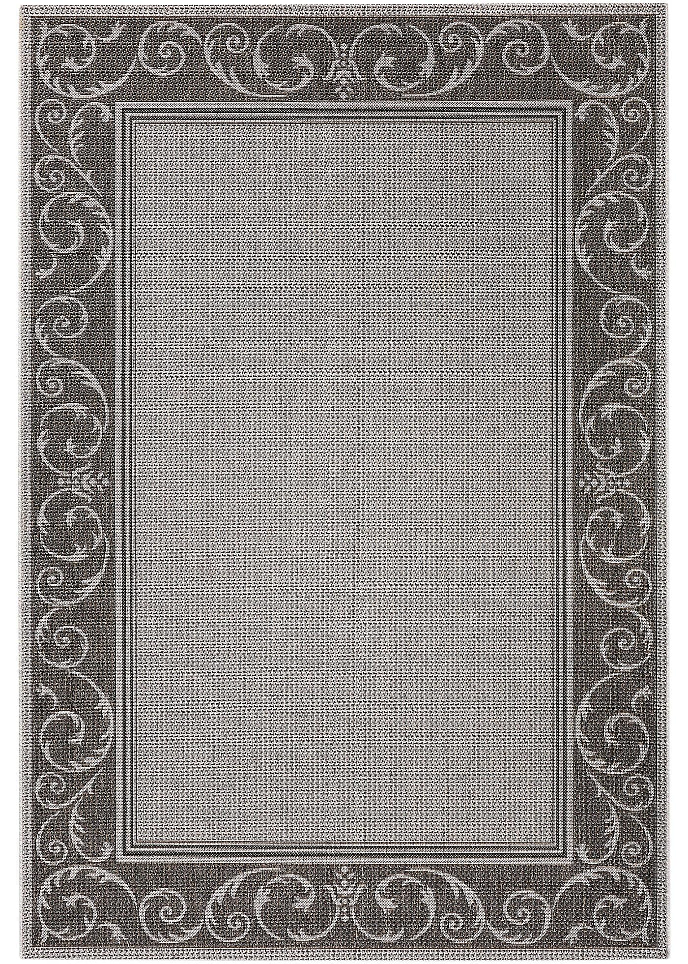 Tapis d'intérieur et d'extérieur avec bordure sarments