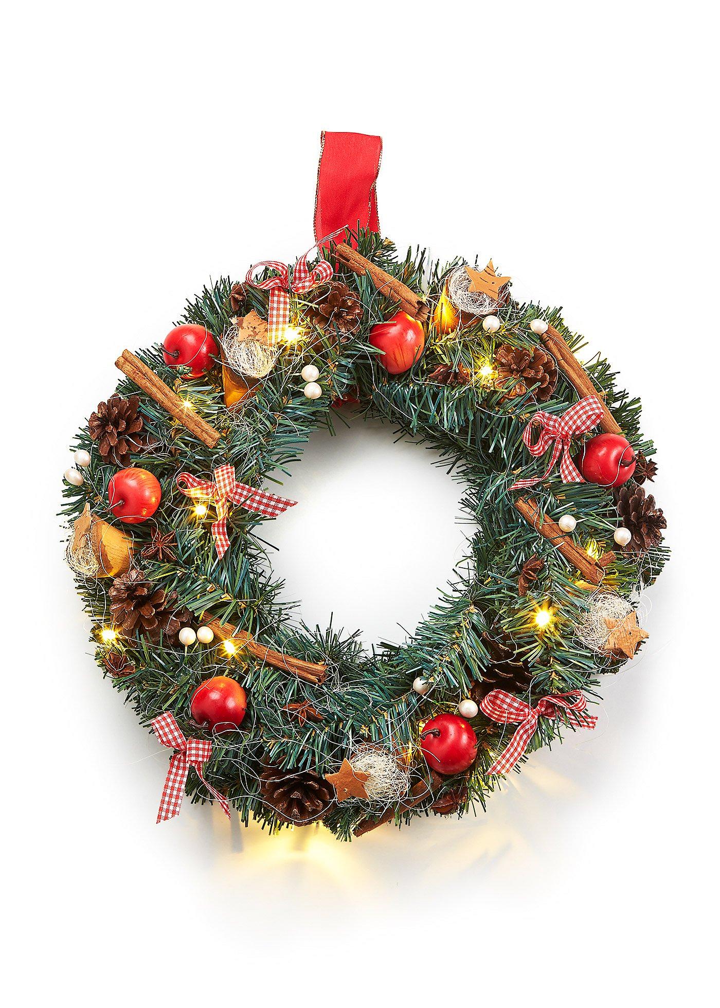 Décoration de Noël Couronne de Porte à LED