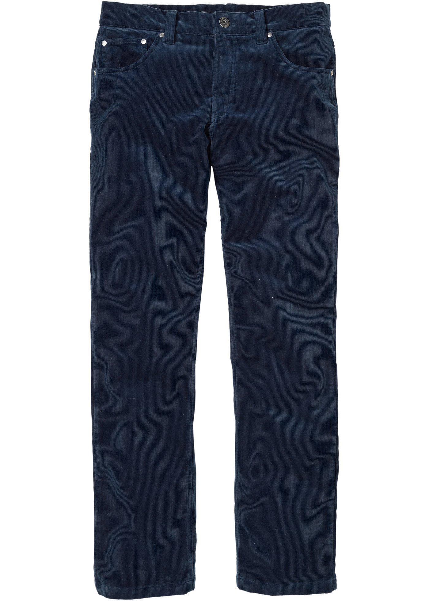 Pantalon en velours côtelé extensible Regular Fit Straight