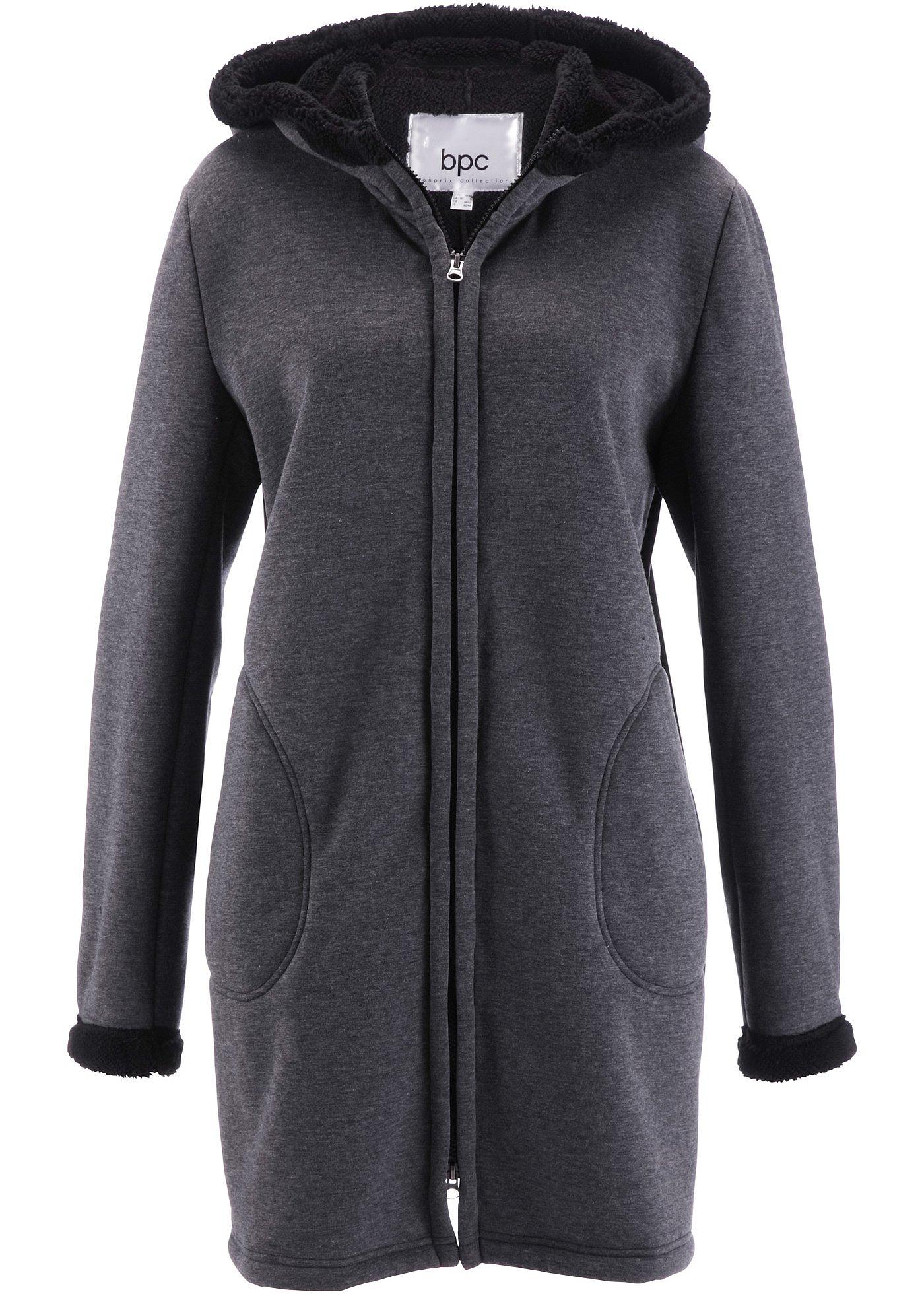 Veste sweat avec maille peluche