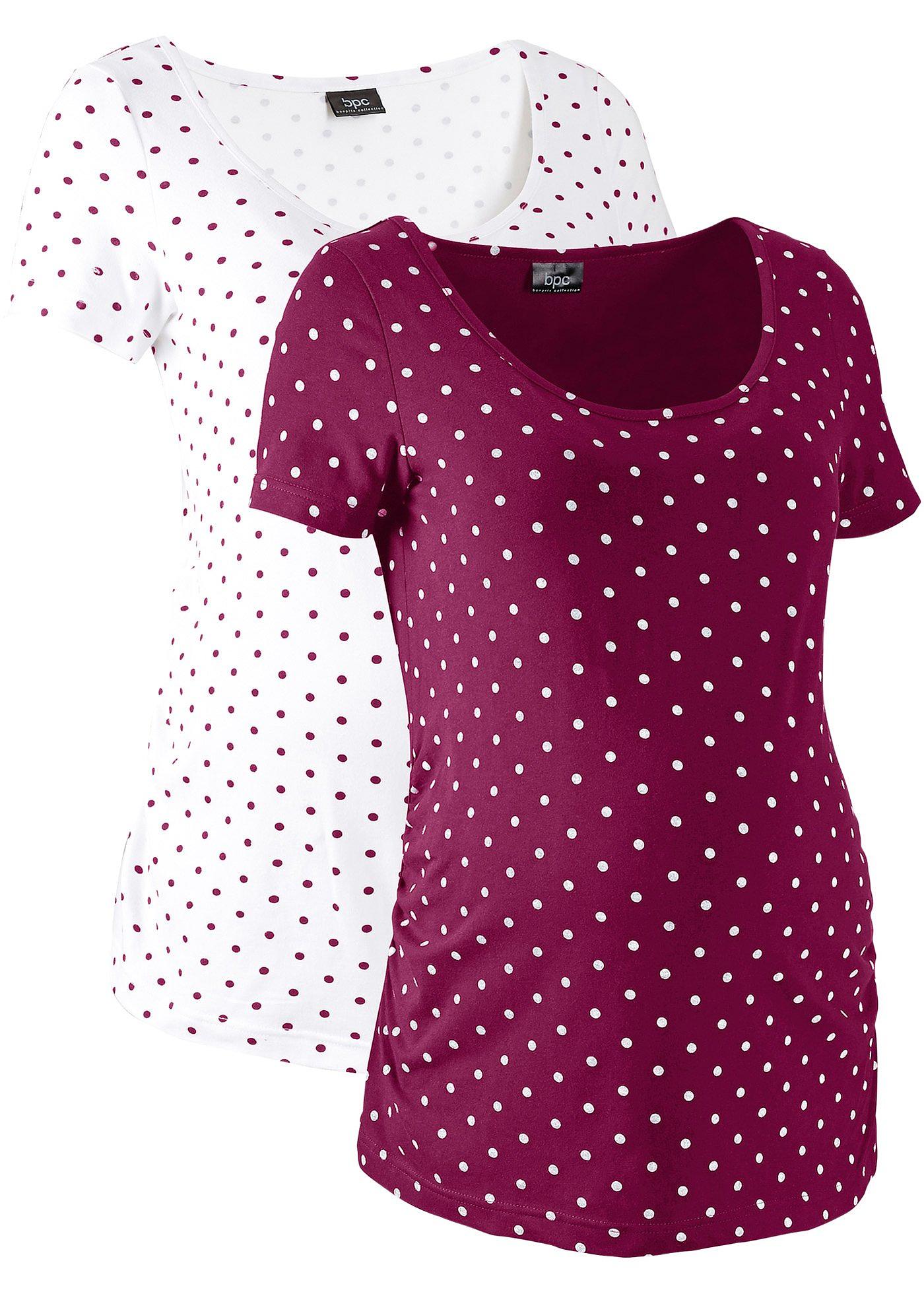 Lot de 2 T-shirts de grossesse en coton