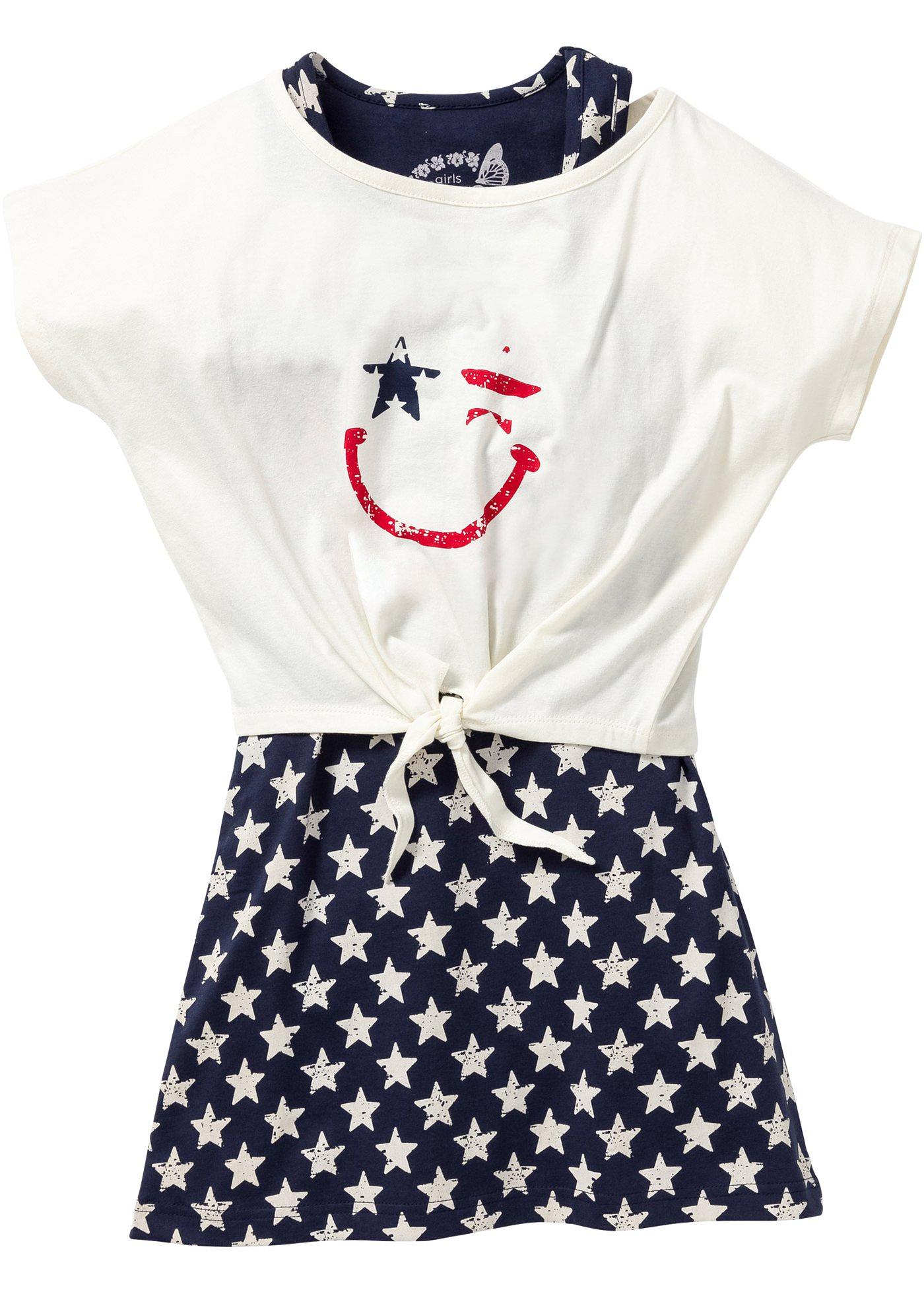 Robe + T-shirt à nouer (Ens. 2 pces.) fille