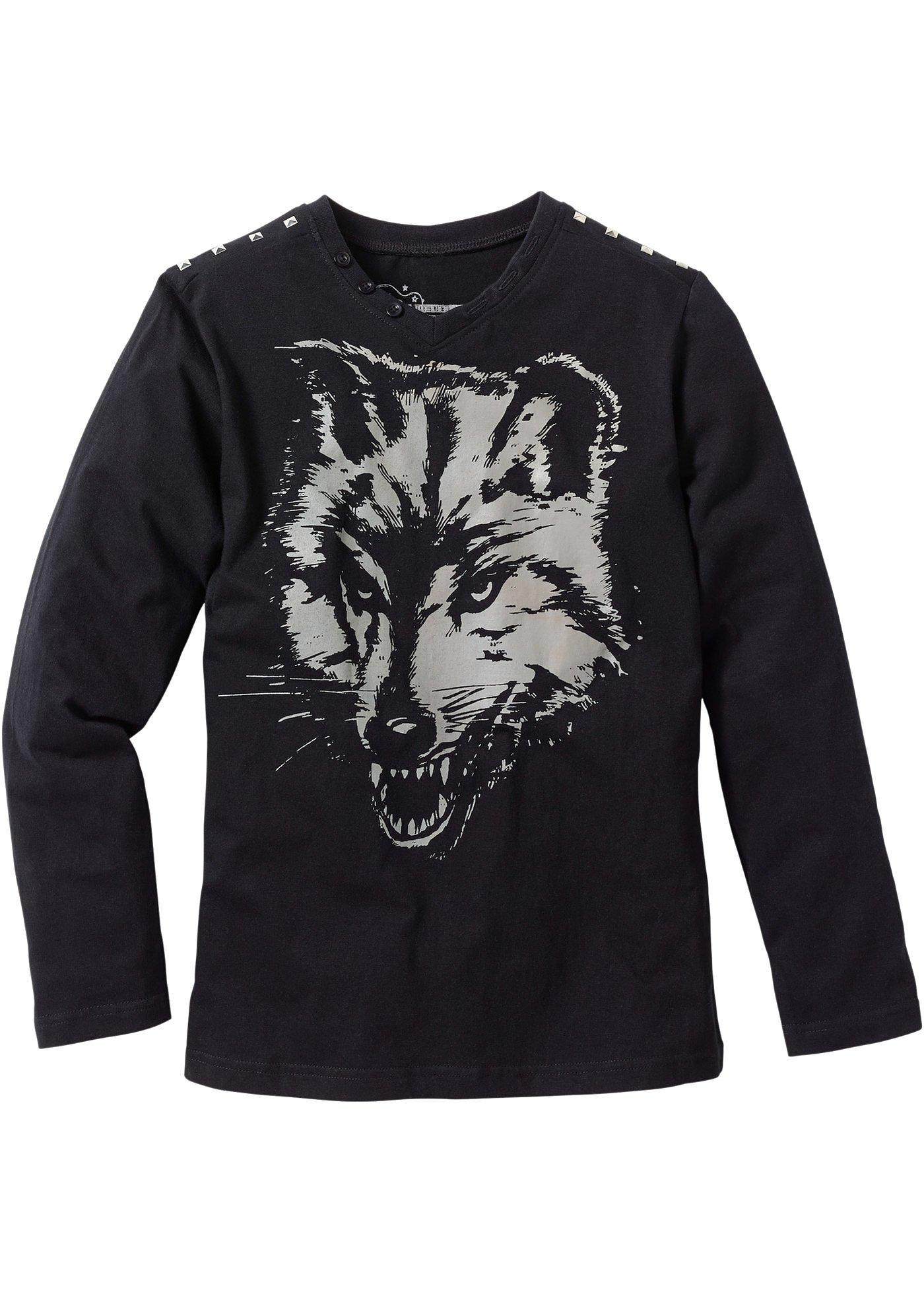 T-shirt manches longues avec rivets