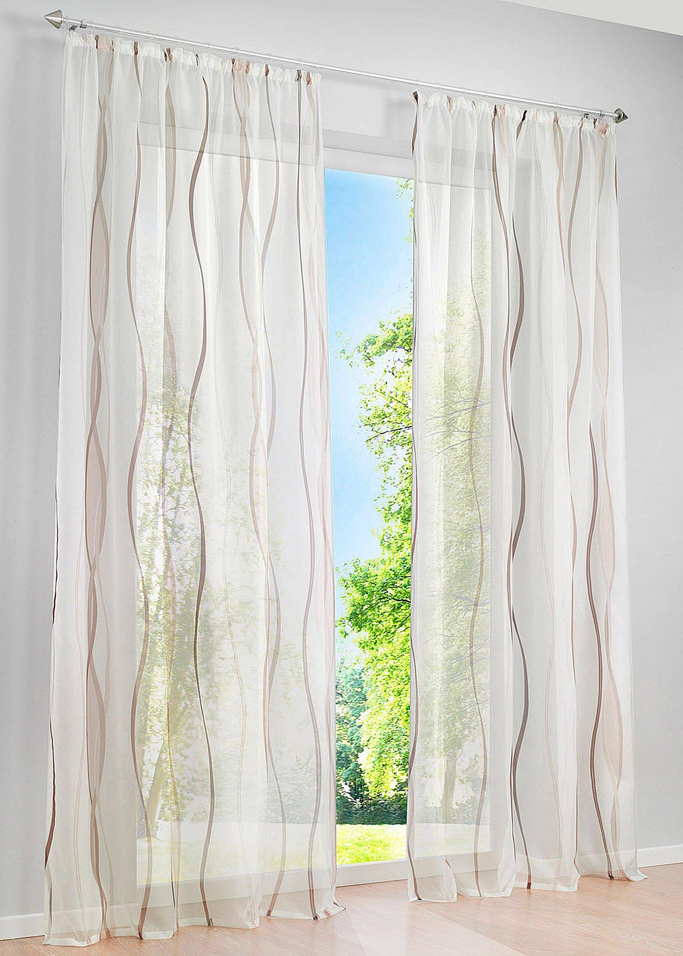 Voilage avec imprimé vague, (1 pce.)