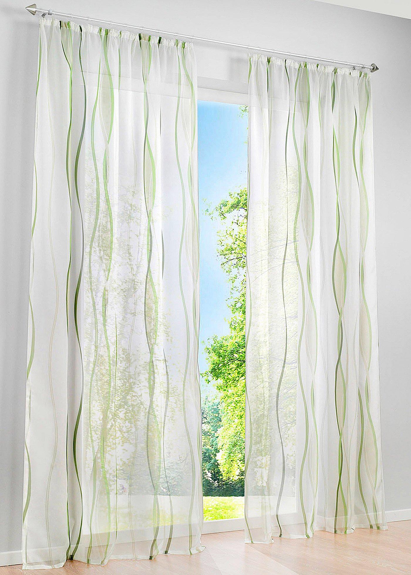 Voilage avec imprimé vague, (1 pce.)