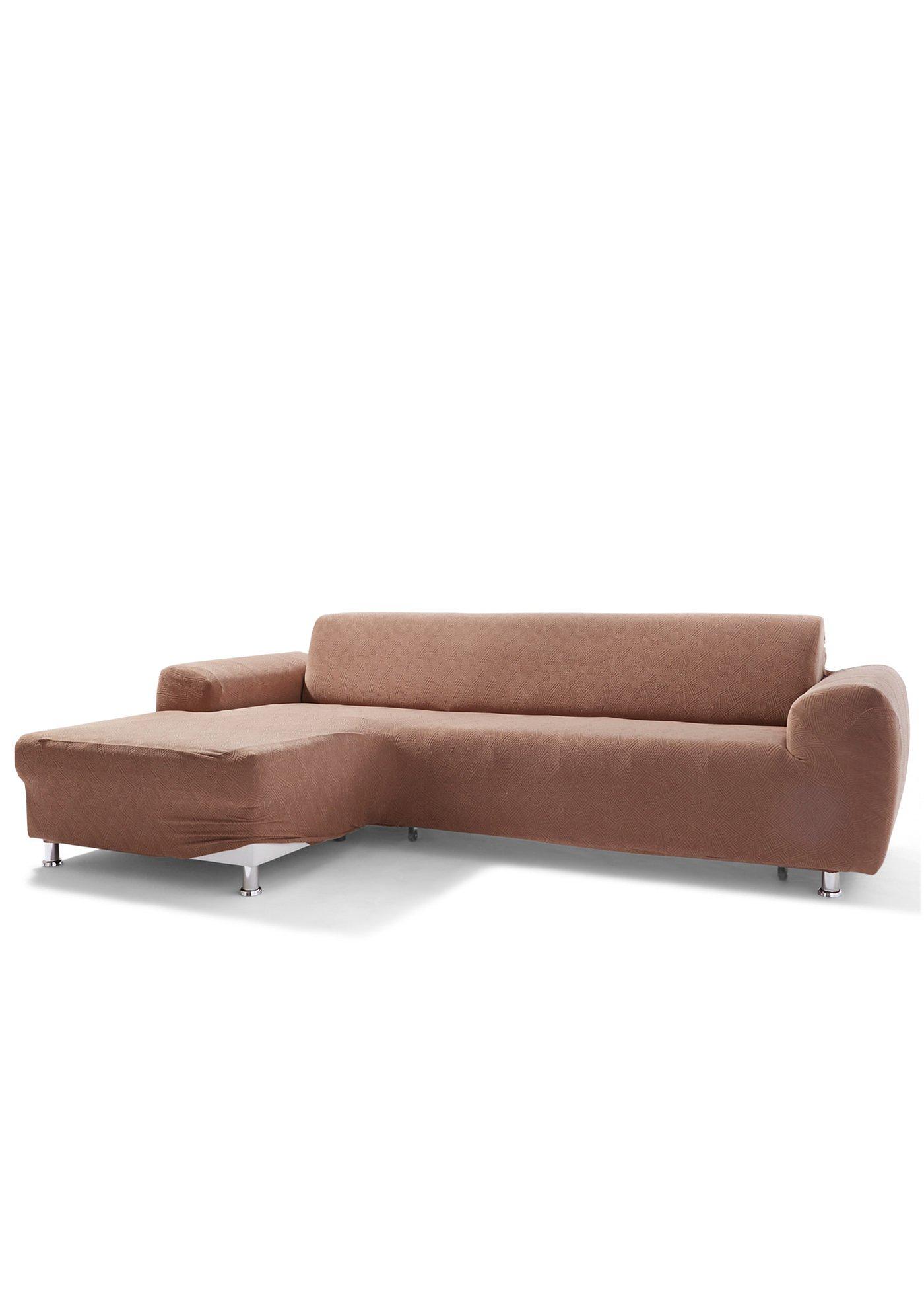 Housse de canapé d'angle avec motif en relief