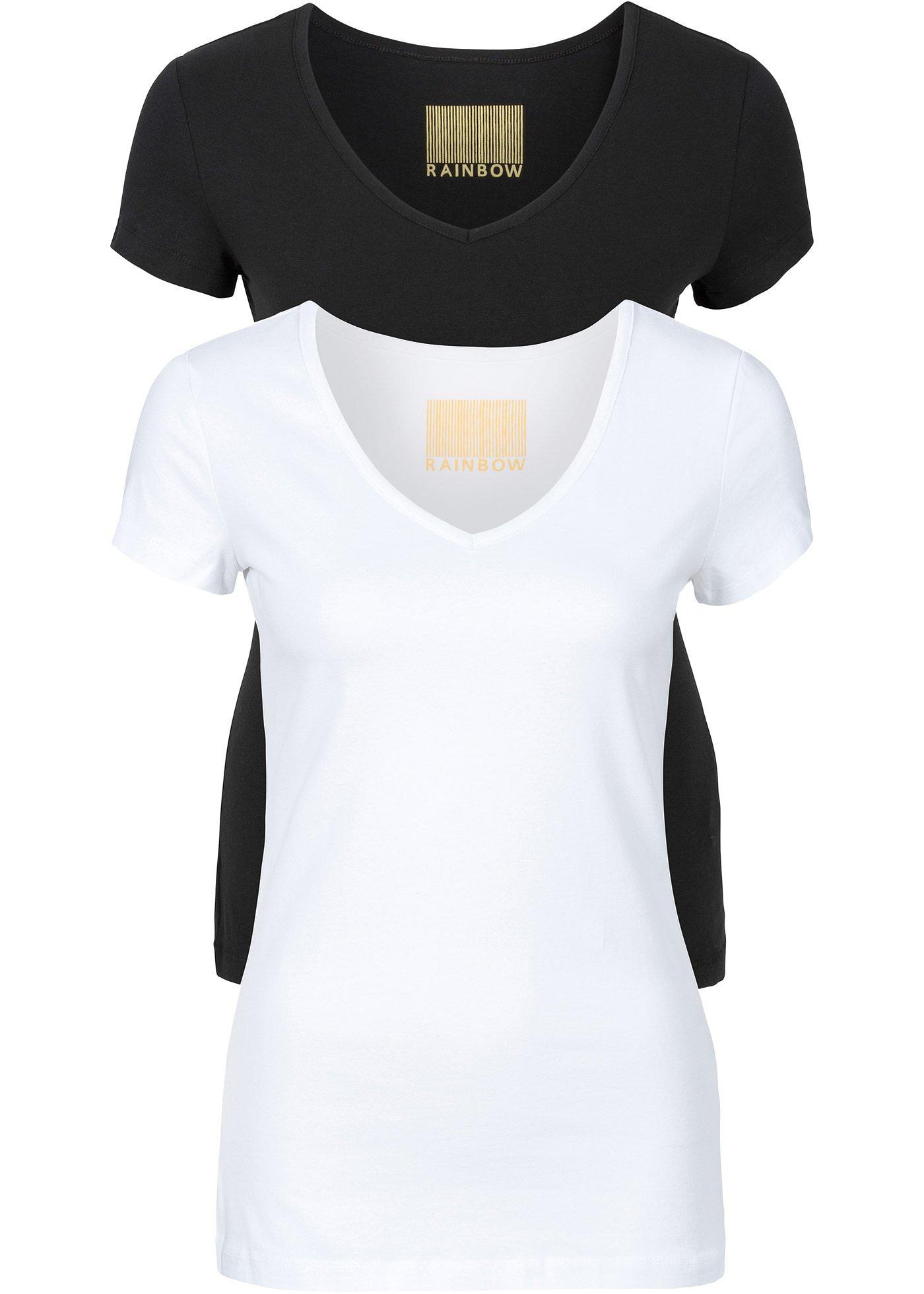 Lot de 2 T-shirts femme col V