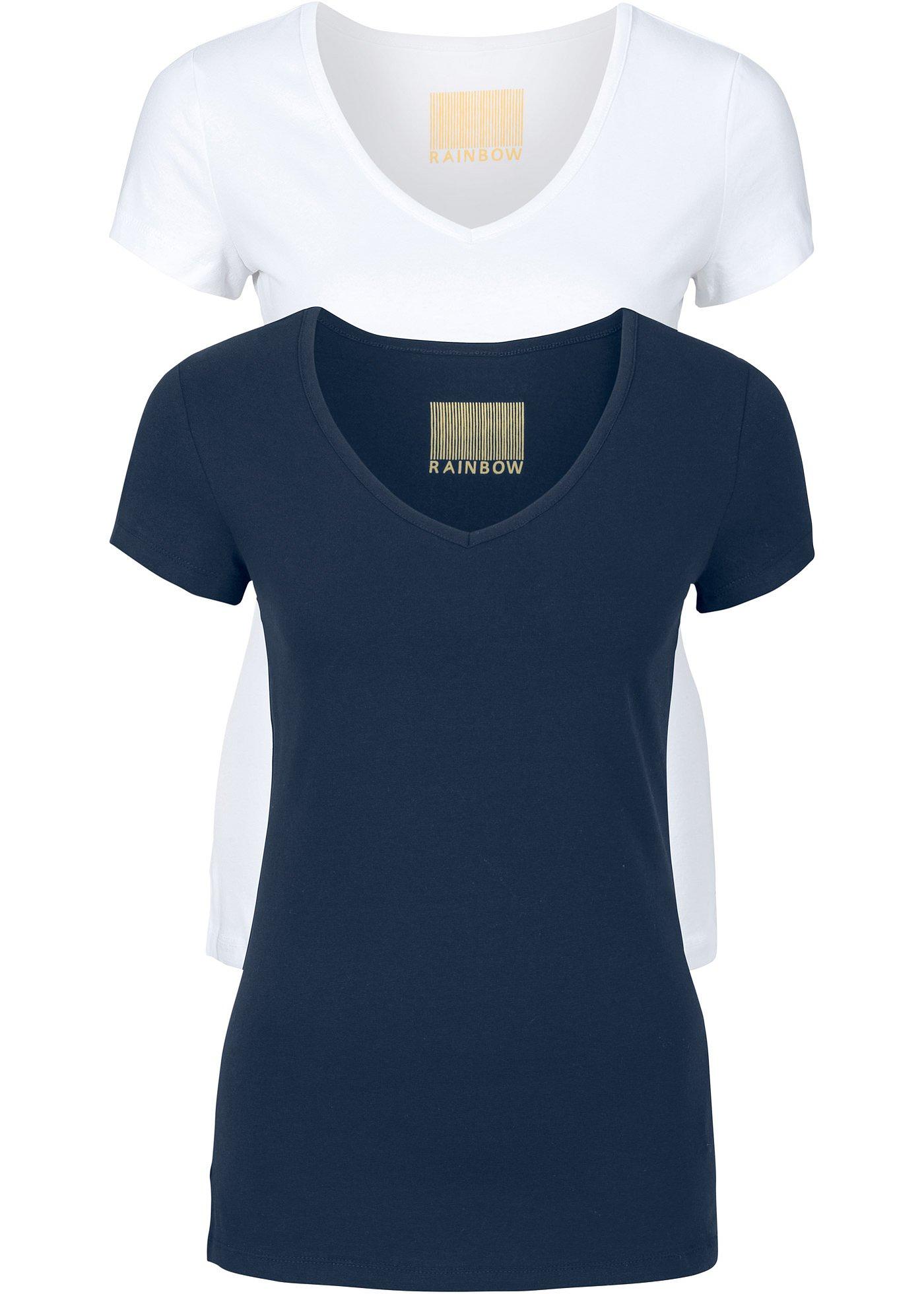 Lot de 2 T-shirts femme col V