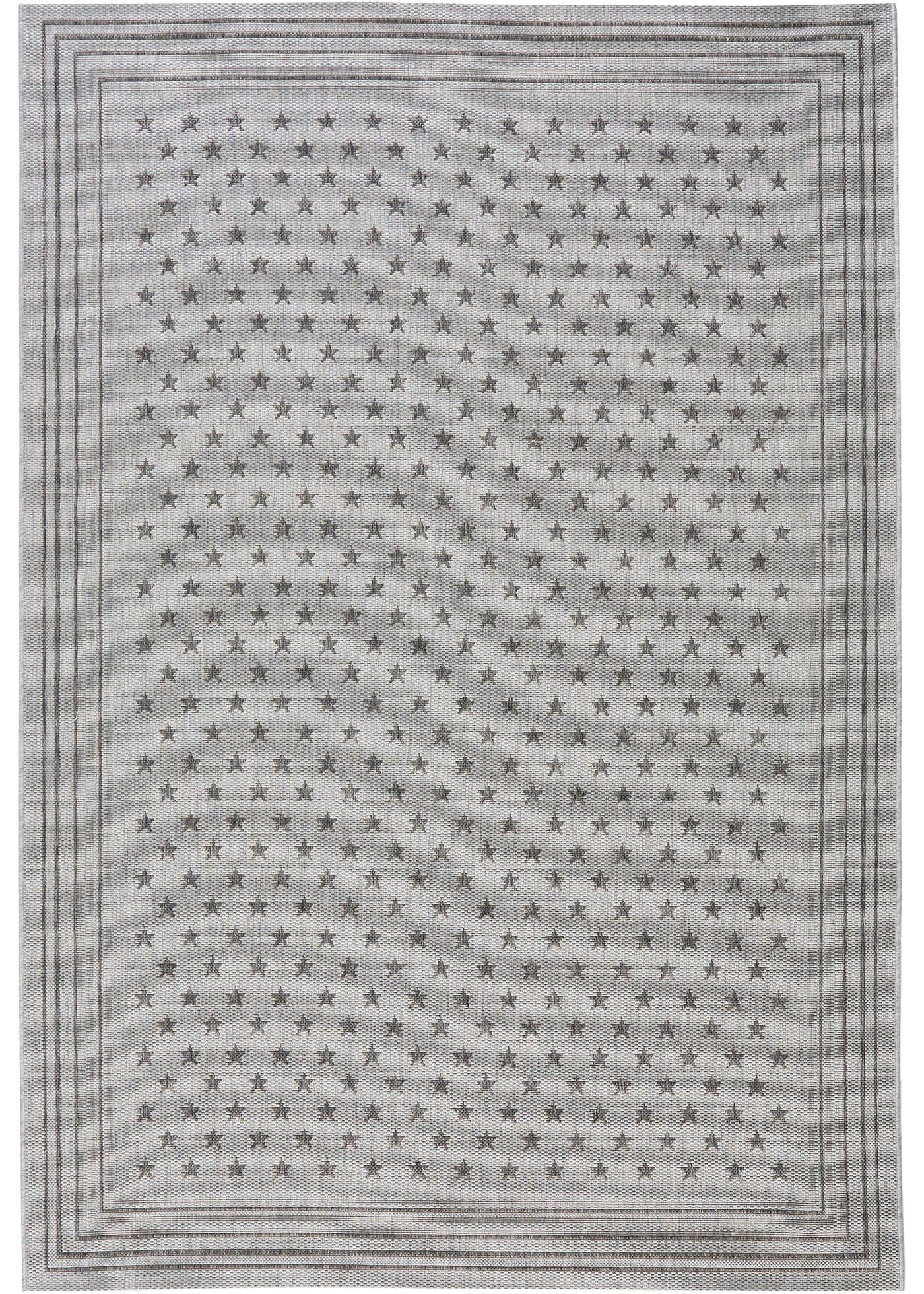 Tapis intérieur/extérieur avec étoiles et bordures