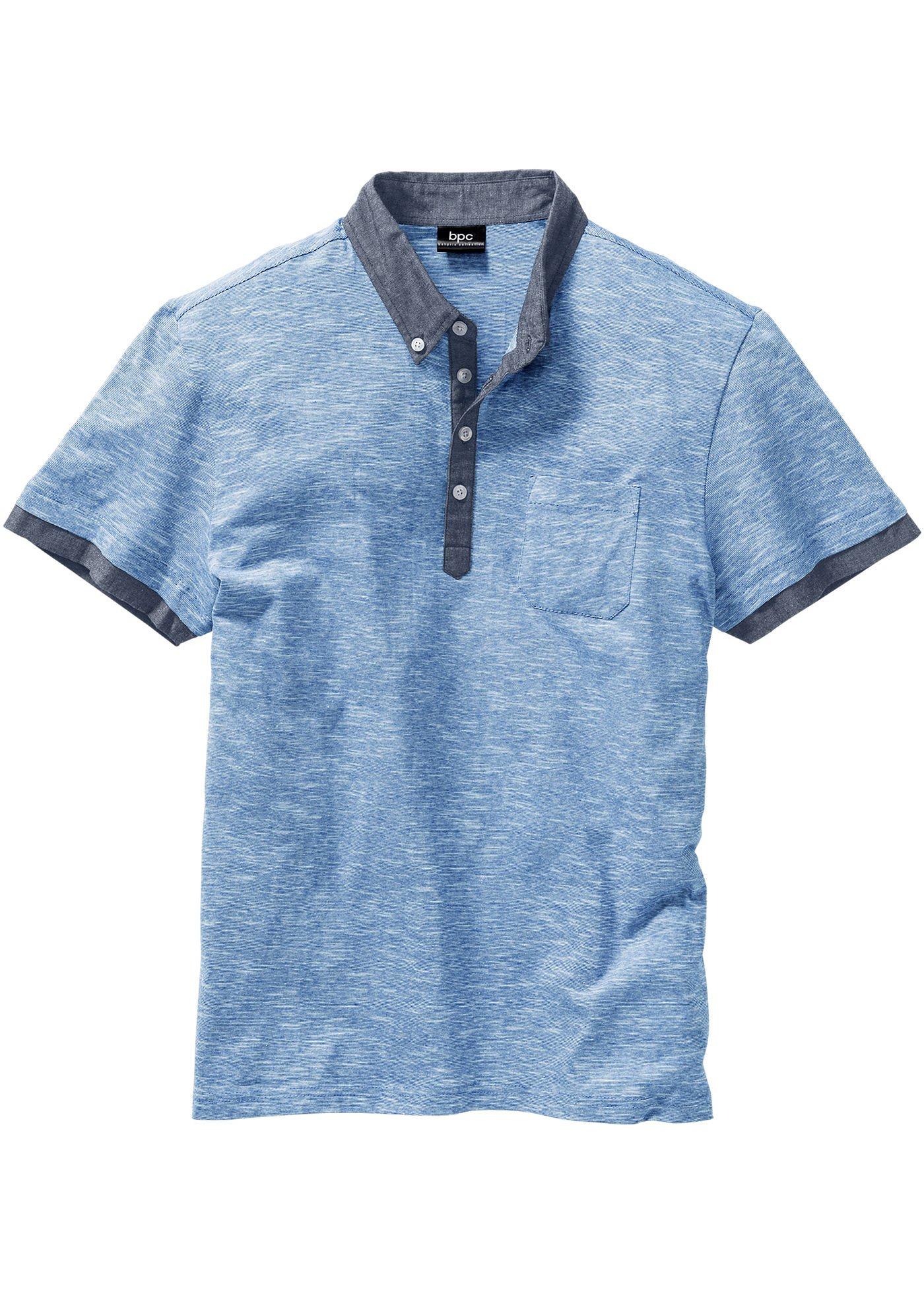 Polo avec col tissé