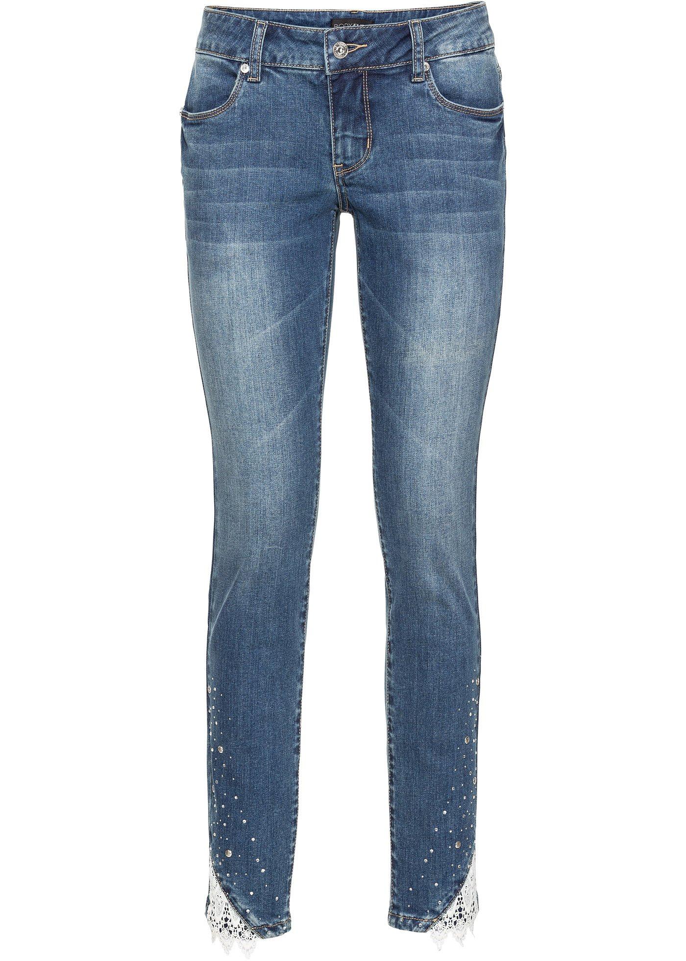 Jean extensible avec dentelle