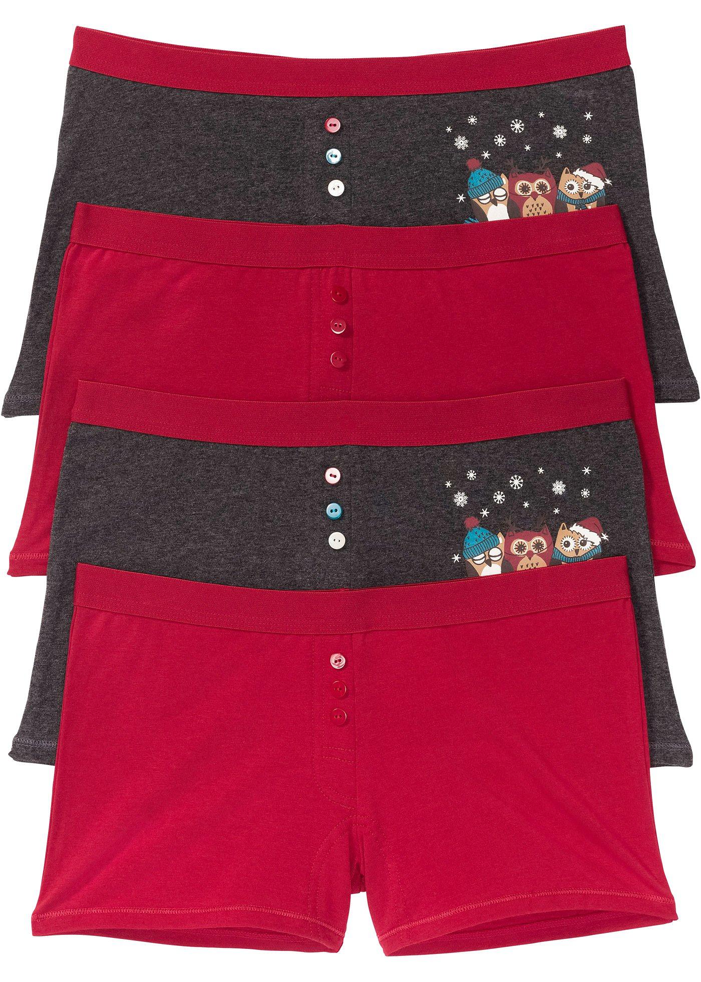 Lot de 4 boxers femme à imprimé animal