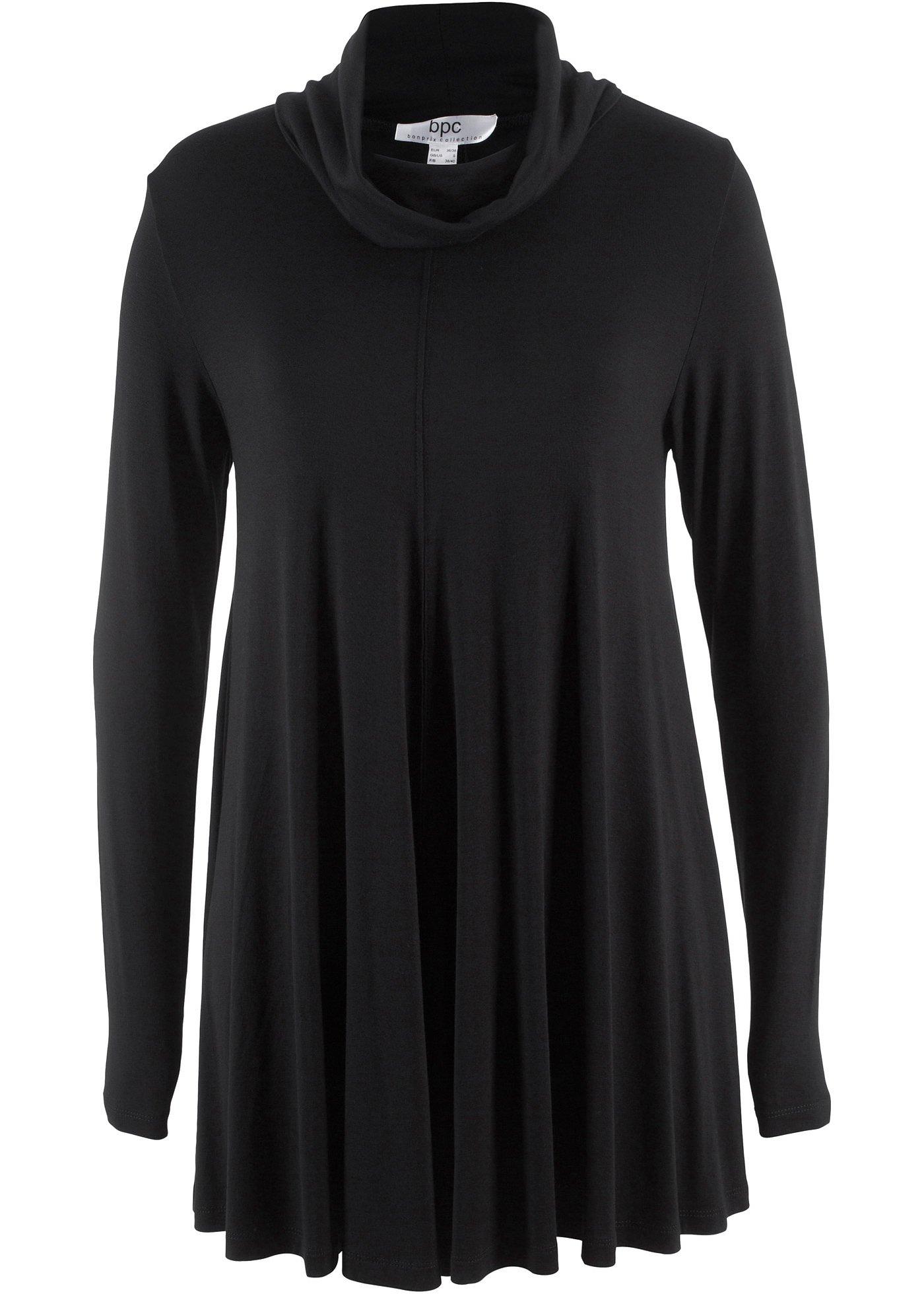 T-shirt col roulé, manches longues